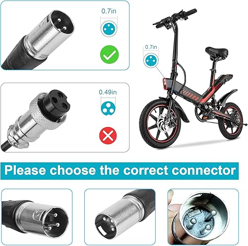 Miniatura 8 de Fancy Buying - Cargador de 44V para batería de plomo ácido de 36V Razor MX500 MX650, GT GT750, Izip I600 I750 I1000 Mongoose M750 Patinete eléctrico