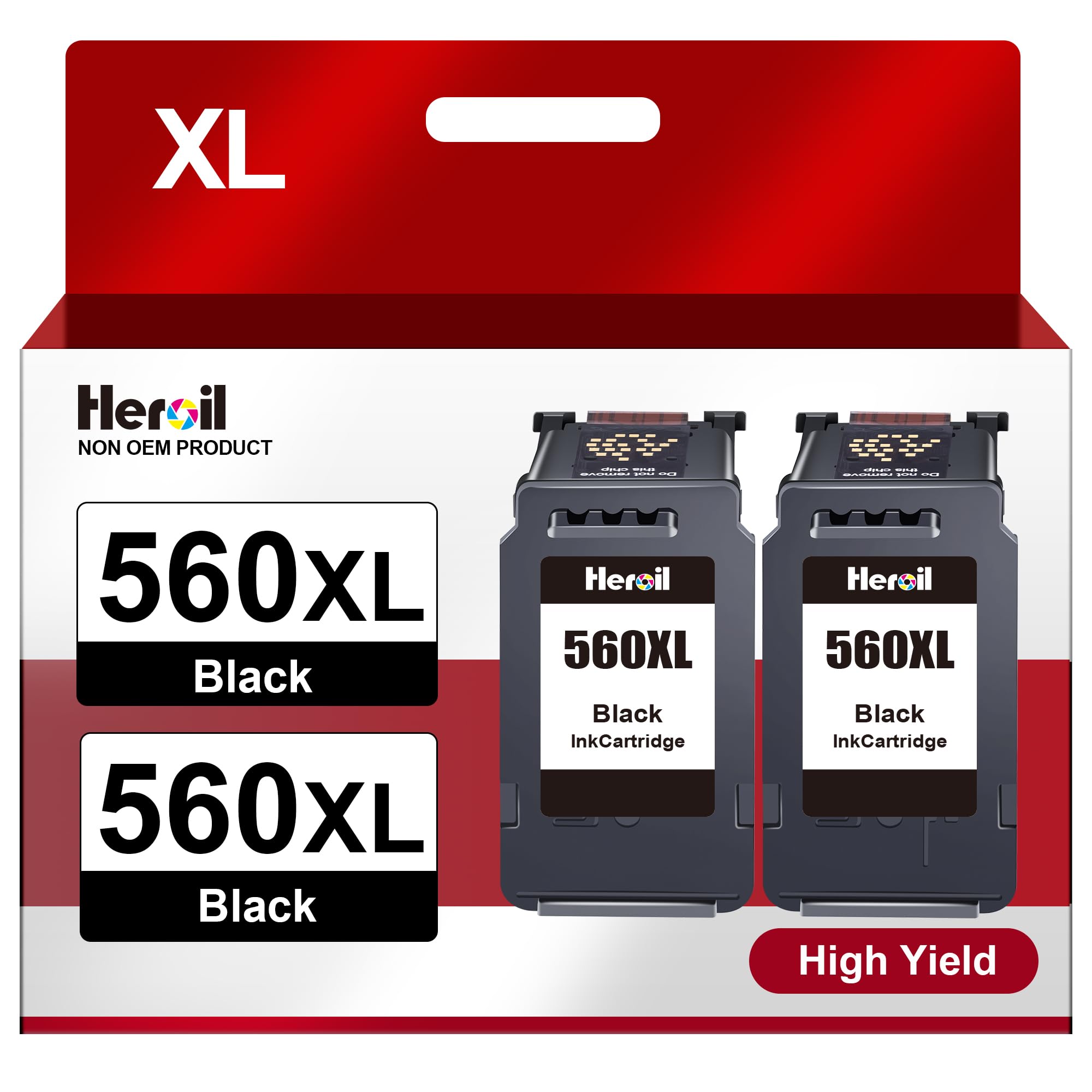 PG-560 PG-560XL Nero Cartucce d'inchiostro Sostituzione per Canon 560 XL PG560 PG-560 PG560XL per Pixma TS5350 TS5351 TS5352 TS 5350 TS 5351 TS 5352 TS7450 TS7451 (560XL Nero)