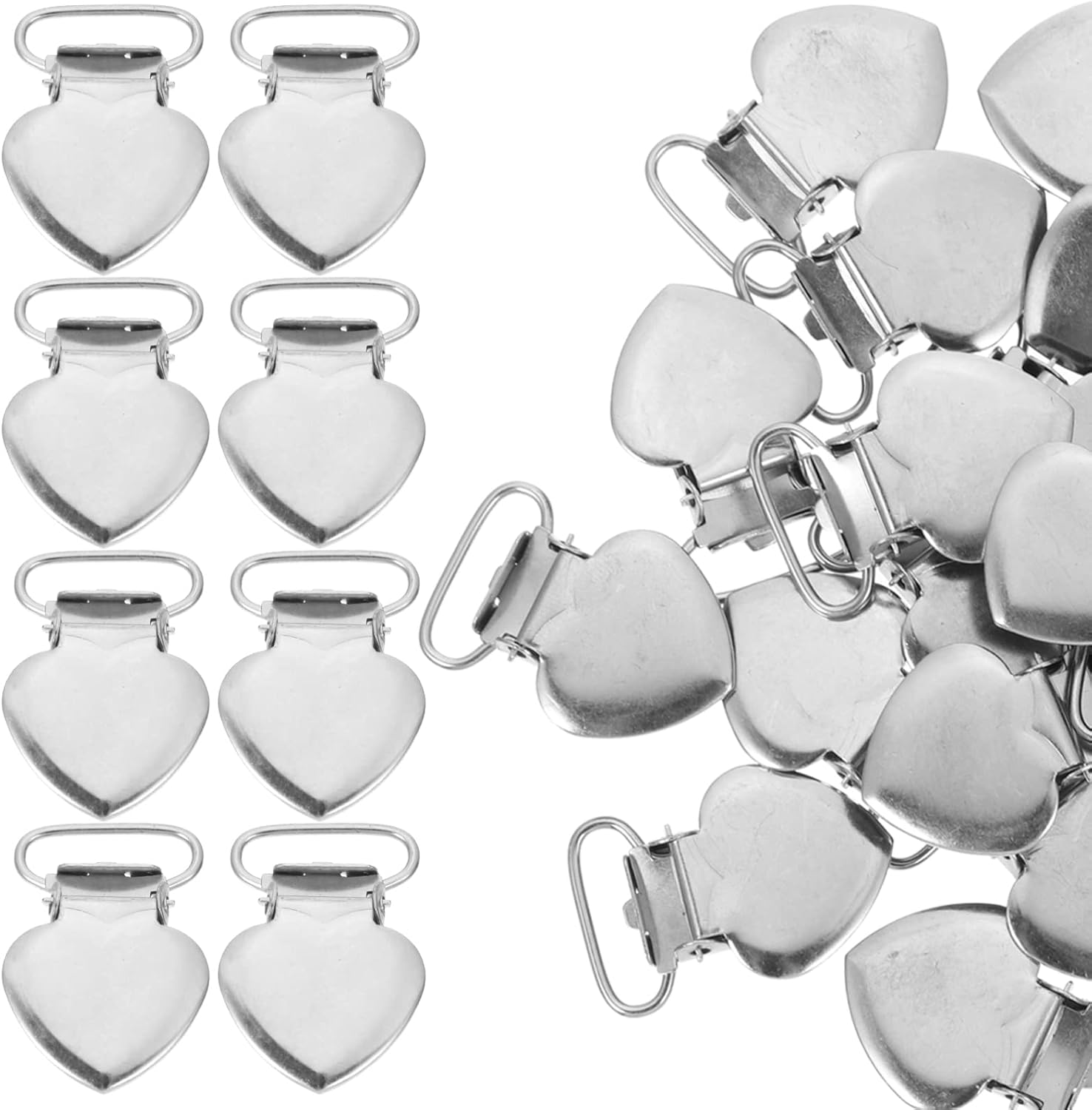 LIFKOME 30pcs Heart-Shaped Suspender Clips Sheet Fasteners for Clothes and Bedding Multipurpose Clips for Bed Clothes and More