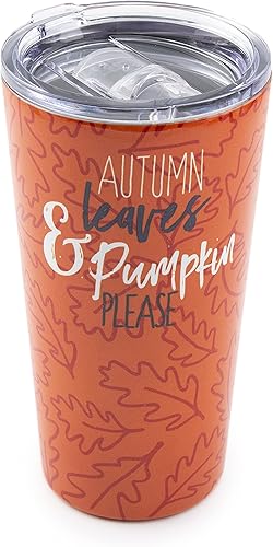 Miniatura 5 de Cambridge Silversmiths Pumpkin Please - Juego de 2 bolas altas con inuslación de naranja de 20 onzas, 0