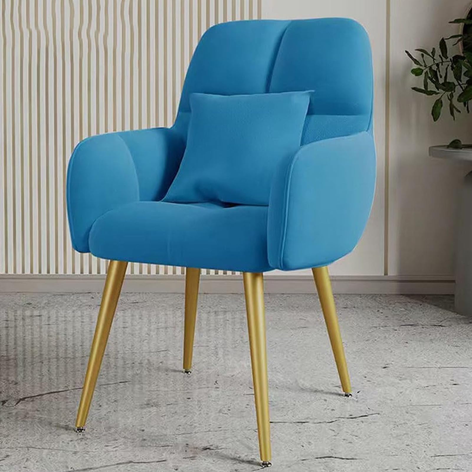 Chaise de maquillage en velours pour coin coiffeuse et salon élégant
