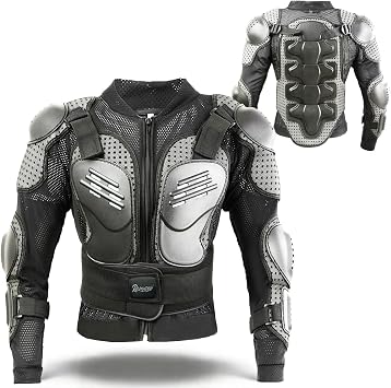 Kids Motorcycle Jakcet-Dirt Bike Gear,Youth Motocross Armor Cloth,Back Chest Protection for Snowing Skateboard ATV