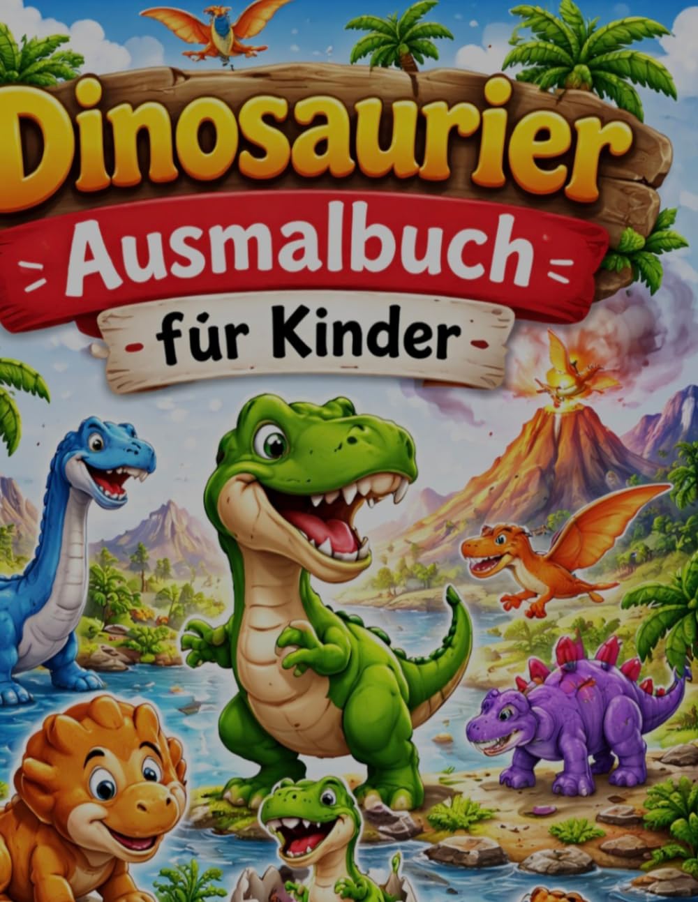 Malbuch für Kinder ( Dinosaurier)