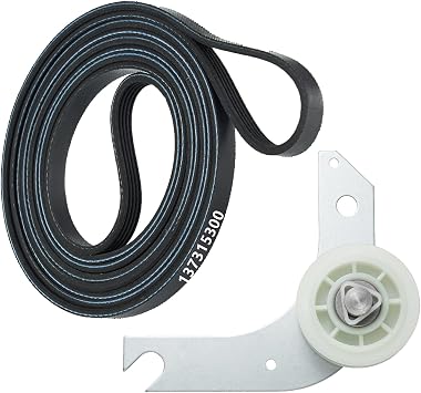 Upgraded 134793500 Dryer Idler Pulley & 137315300 Dryer Drive Belt Assembly - Fits for Electrolux Frigidaire Dryers Replaces Part 134719300 AP4368855 1482960 PS2349294 EAP16227173 134793511