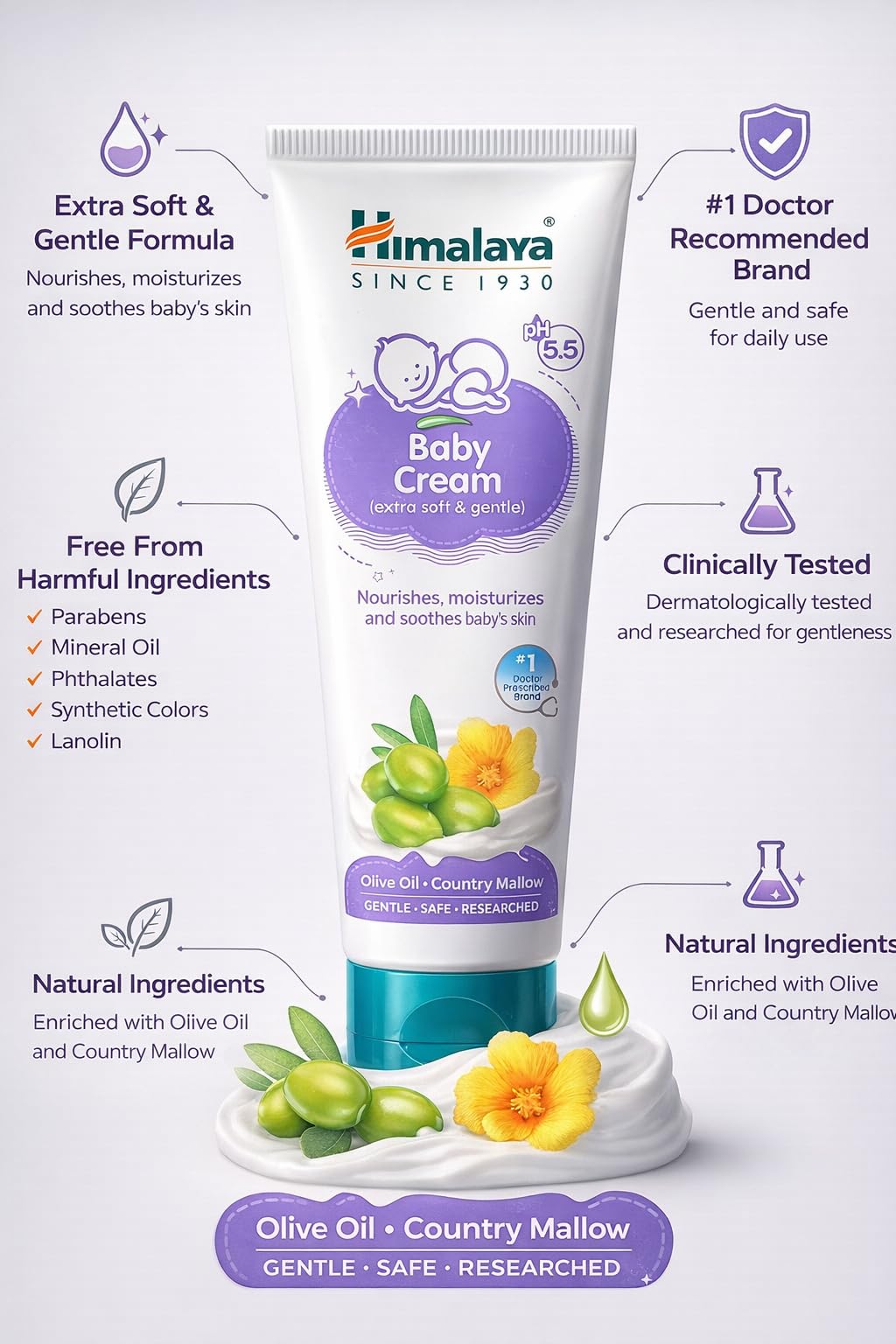 Himalaya Extra Soft & Gentle Baby Cream 200 Ml