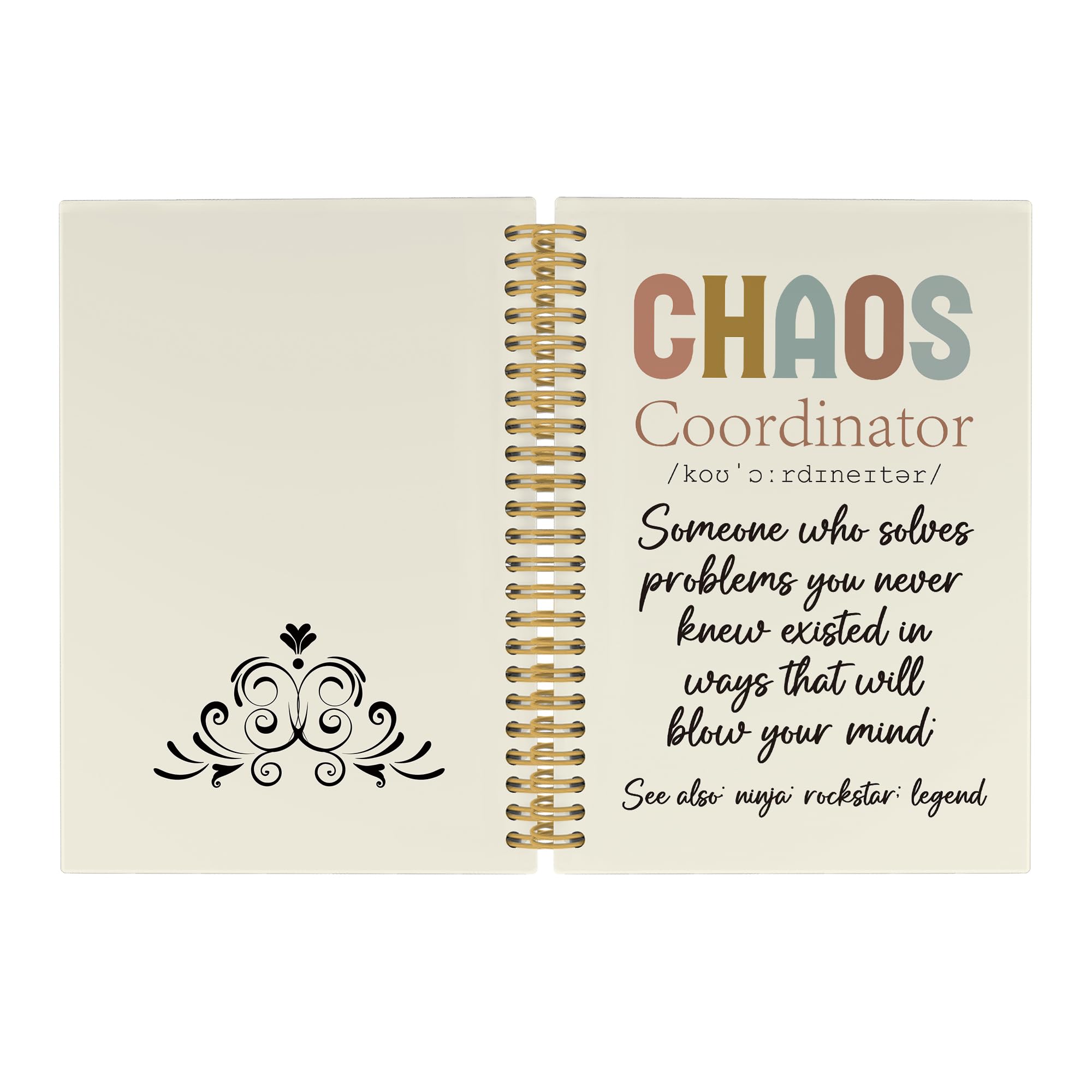 Chaos Coordinator carnet de notes haut de gamme à couverture rigide - 8