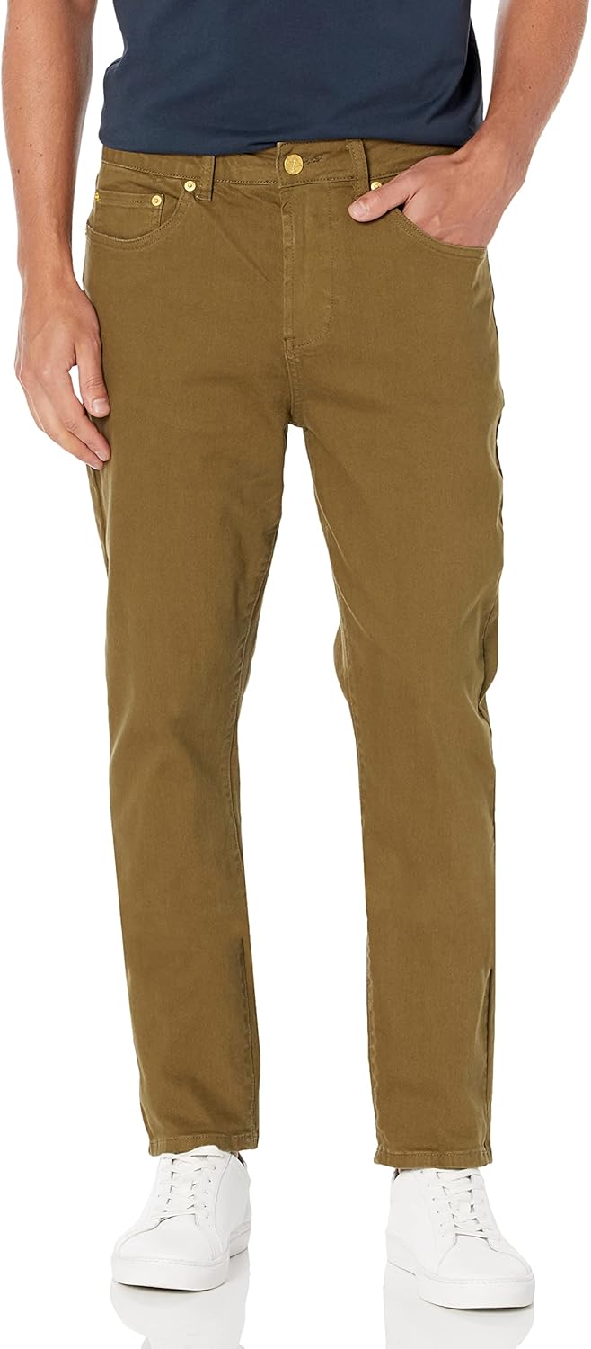 LRG Men's Lifted Research Group Slim Straight Twill Pant Jeans