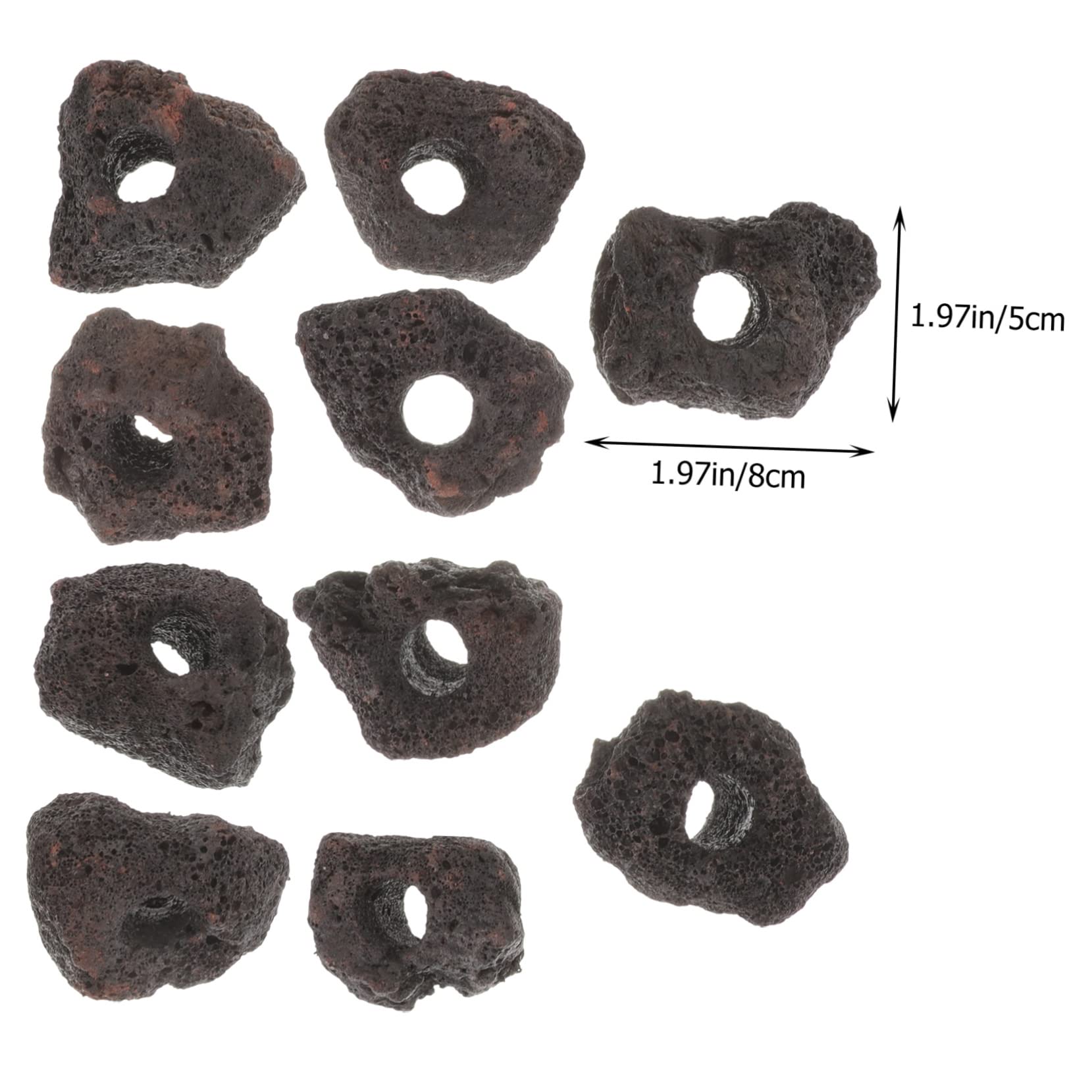 Yardwe 10piezas Anillos Fijación Rocas Volcánicas Unidades Decoración Peceras Acuáticas