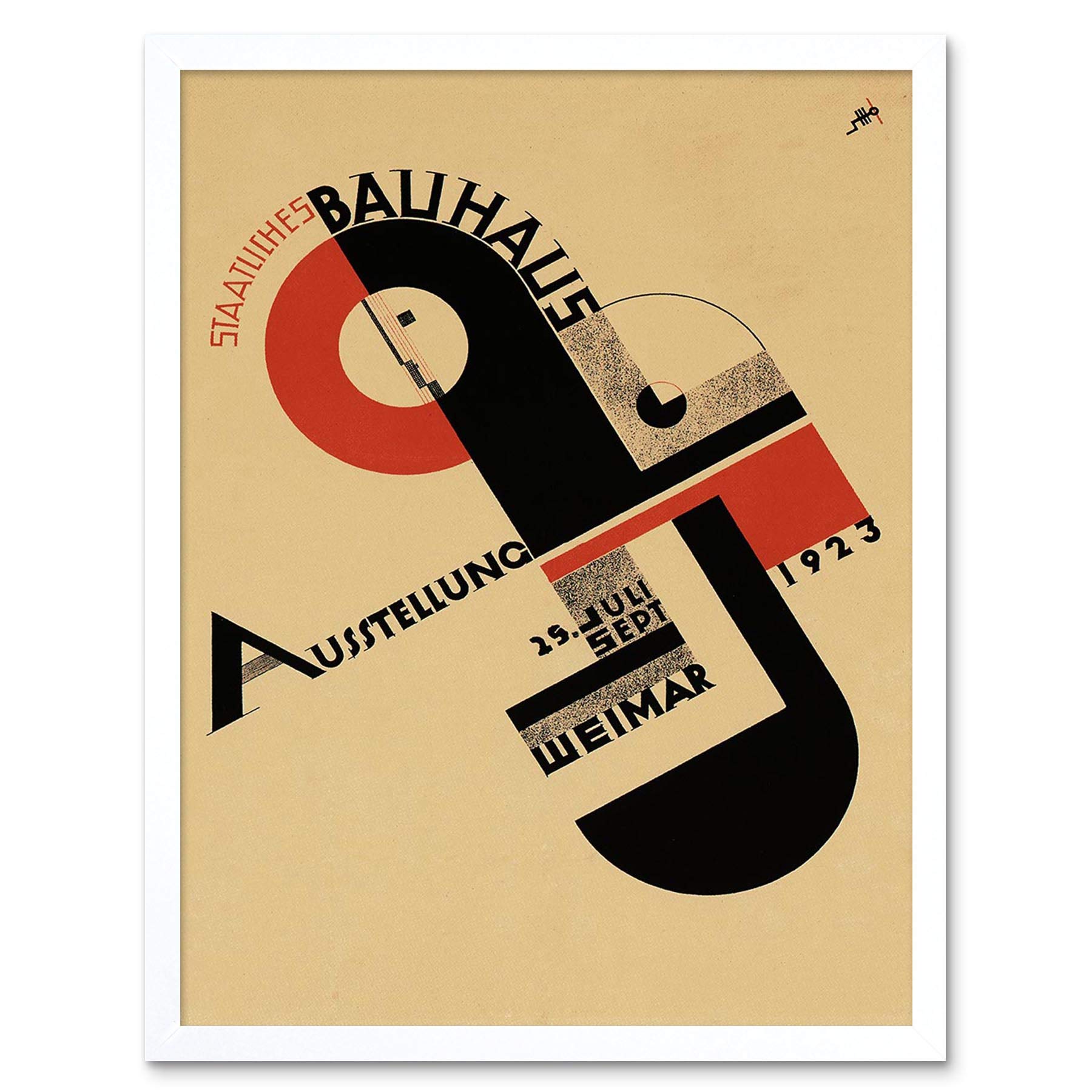 Wee Blue Coo Exhibition Bauhaus Weimar Icon Germany Vintage Retro Advertising Art Print Framed Poster Wall Decor 12X16 Inch