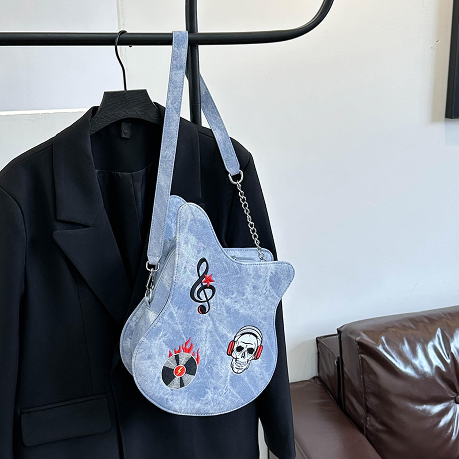 Bolso de mano de piel sintética de gran capacidad para viajes y diarios