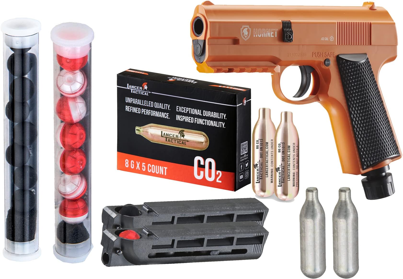 Lancer Self Defense Hornet 0.43 Cal Home Defense Launcher All in One Package-Less Lethal for Personal Defense