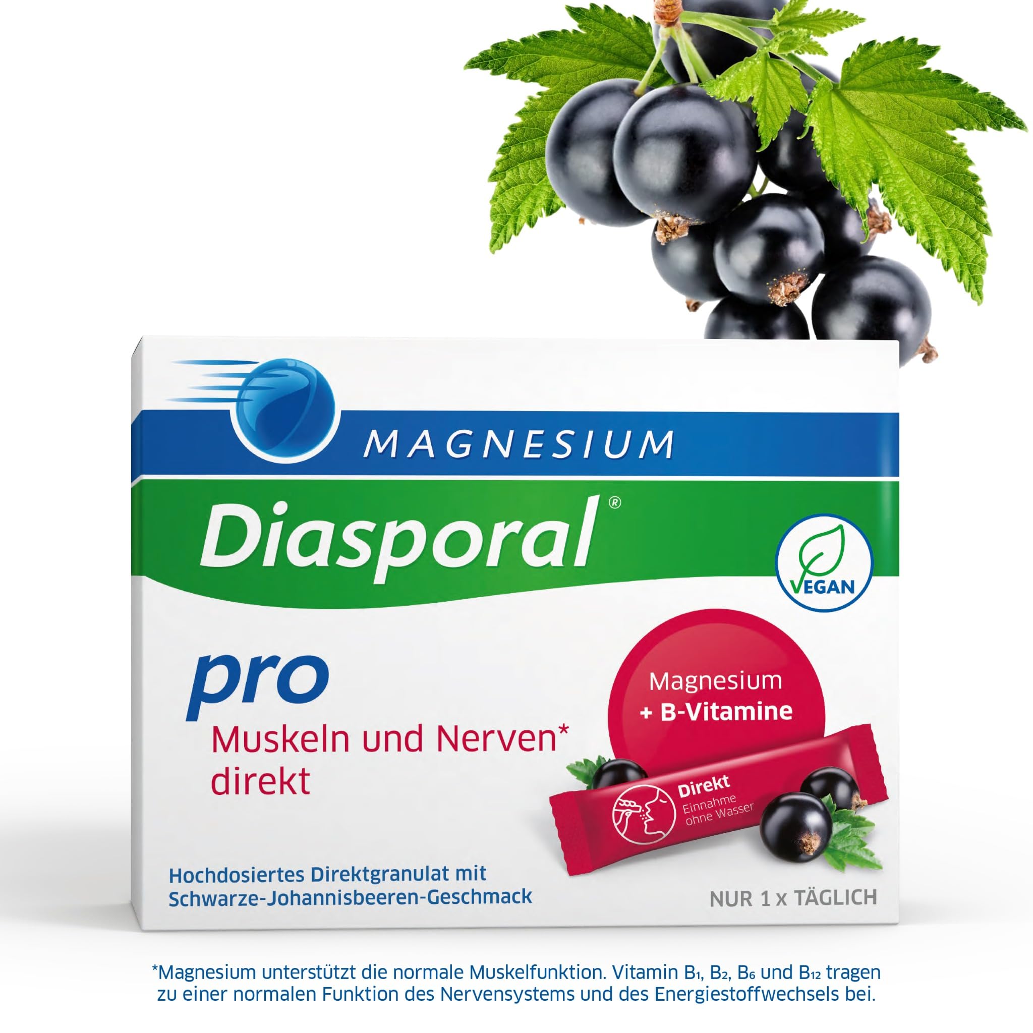 Magnesium-Diasporal Pro Muskeln und Nerven direkt - 100 Sticks