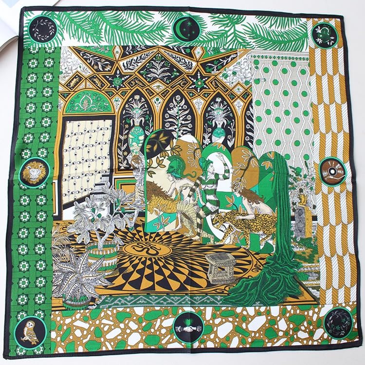 Image of ANDANTINO 100% Mulberry Silk Scarf -21 inch Square Neckerchief with Gift Packed