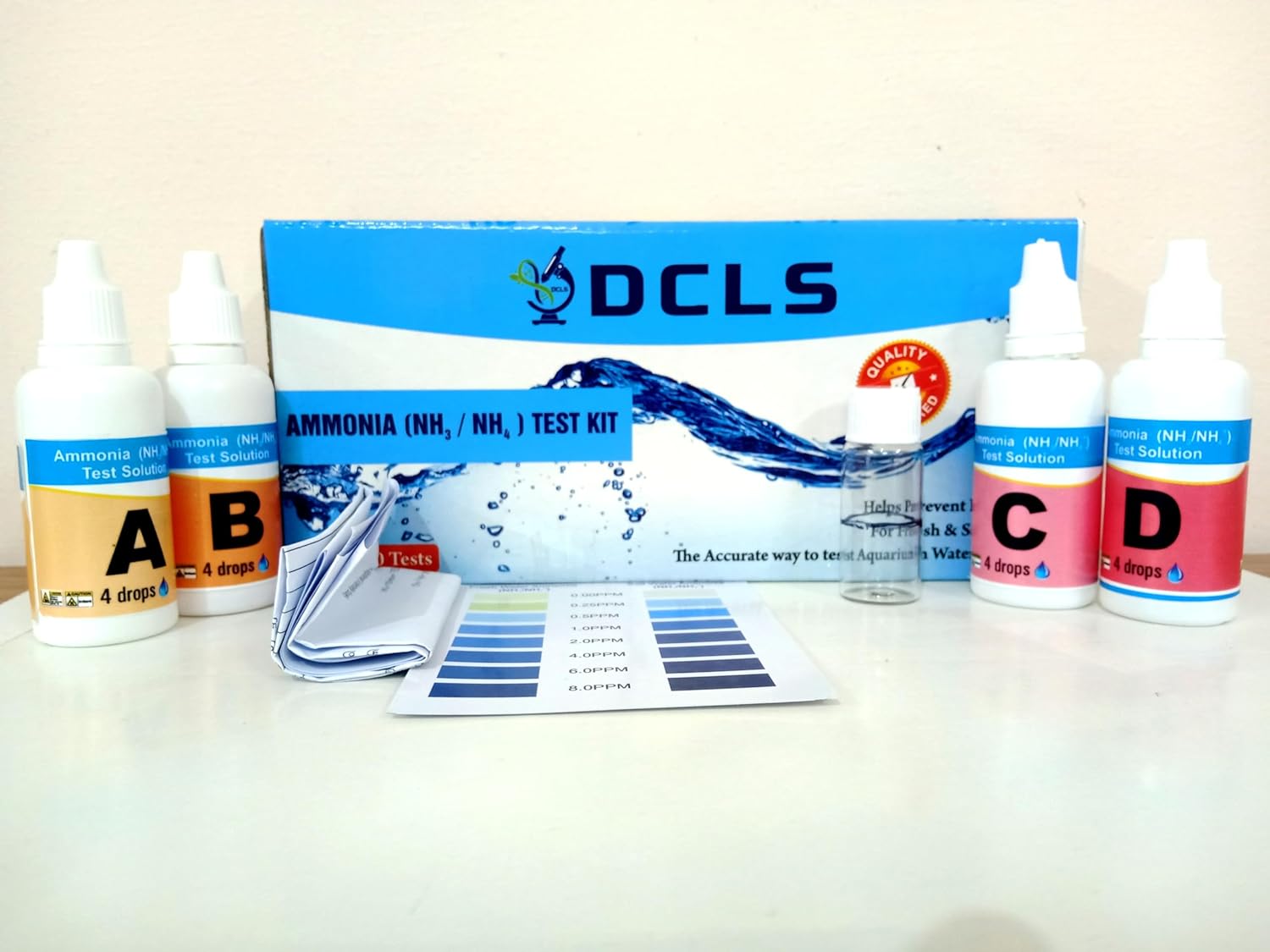 DONGKER 50 stks Aquarium Ammoniak Test Strips, NH3/NH4 Test Kit Snel Testen Ammoniak voor Aquarium/Vijver/Zwembad DONGKER 50 stks Aquarium Ammoniak Test Strips, NH3/NH4 Test Kit Snel Testen Ammoniak voor Aquarium/Vijver/Zwembad