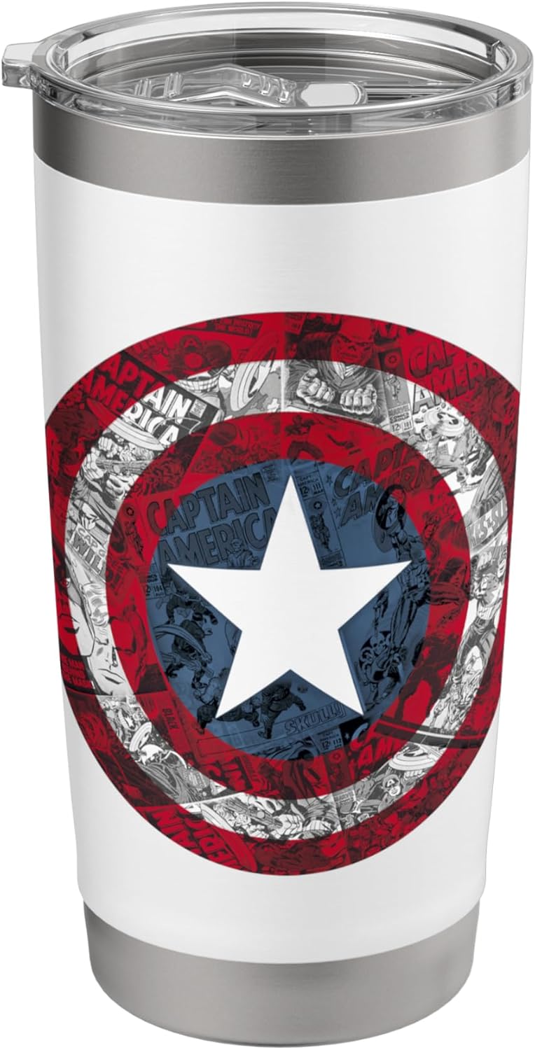 Marvel Captain America Avengers Shield comic Stainless Steel Insulated Tumbler