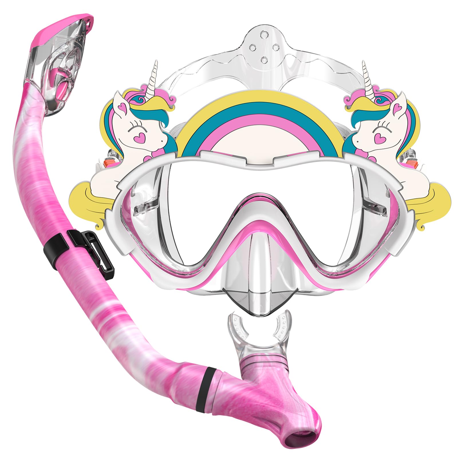 Kids Snorkel Set for Boys Girls Youth Junior Age from 5-13 Years Old Upgraded Dry Top Snorkel Mask Snorkeling Gear with Carrying Bag for Pool Swimming Diving Water Park Beach Vacation