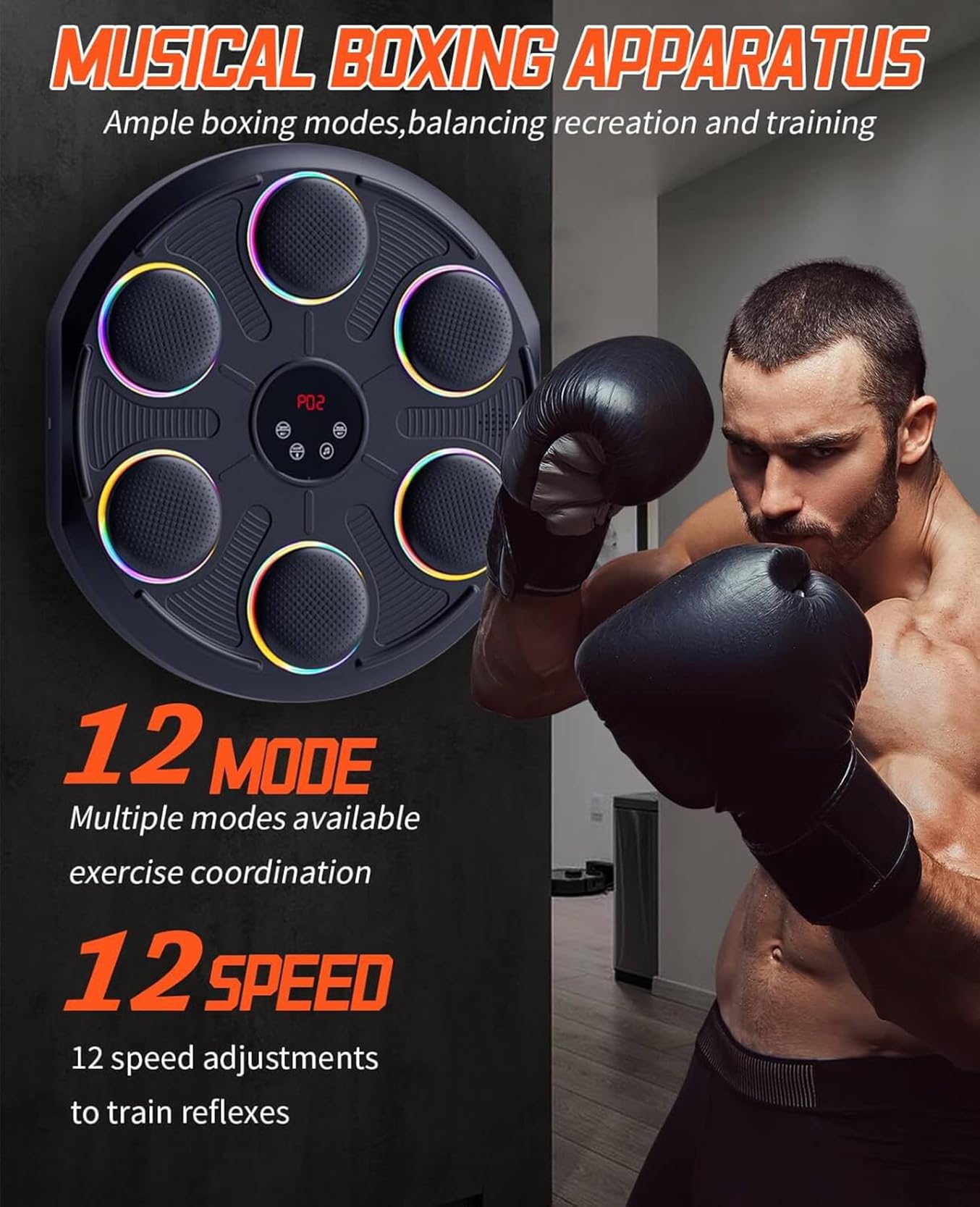Eznaobo Machine de boxe musicale intelligente, machine de Eznaobo Machine de boxe musicale intelligente, machine de