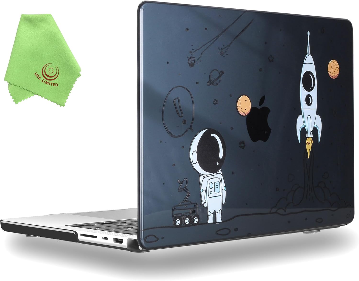 UESWILL Case Compatible with MacBook Pro 14 inch M5 M4 M3 M2 M1 Pro Max chip & Touch ID (2025 2024 2023 2022 2021 Release) Pattern Hard Shell Cover, Astronaut A