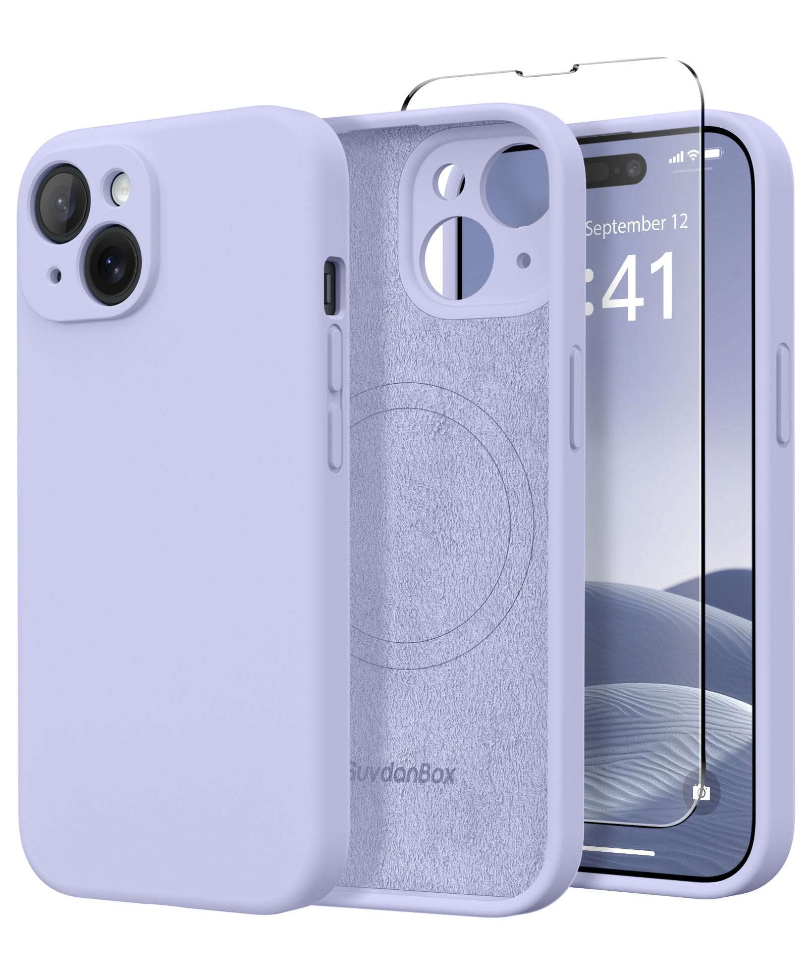 Magnetic for iPhone 13 Case Silicone Lilac