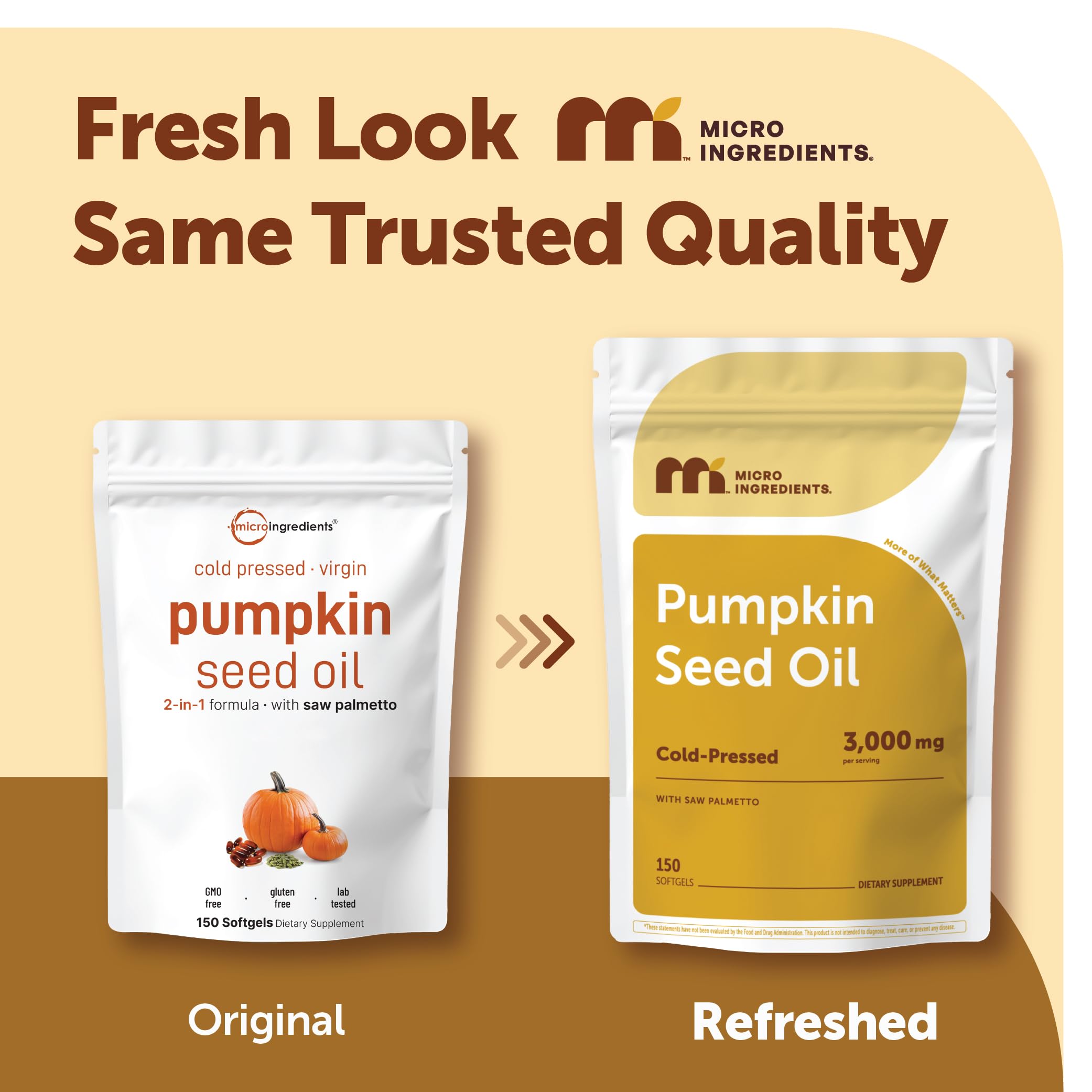 Micro Ingredients Pumpkin Seed Oil with Saw Palmetto, 150 Softgels — Amazon image 2