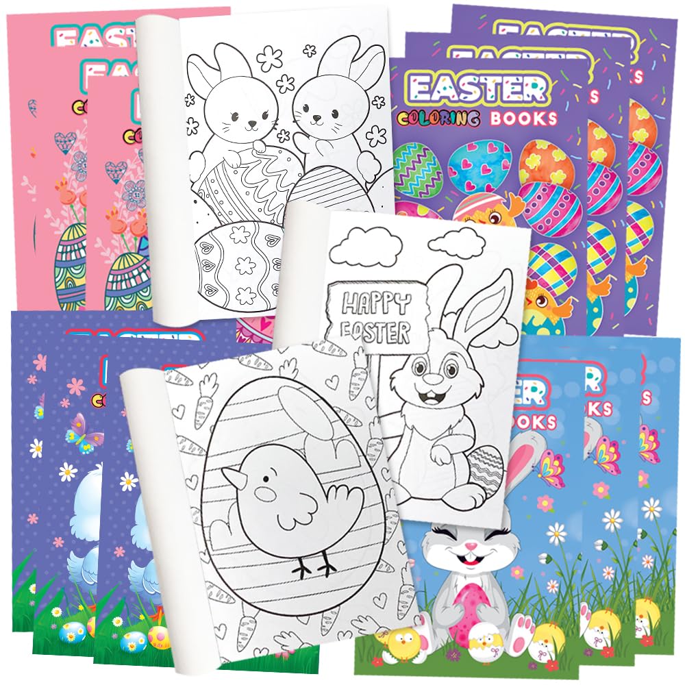 ArtCreativity 20 Packs / 5" X 7" Easter Mini Coloring Books for Boys and Girls Children, 5 Designs Set for Classroom, Perfect for Creative Educational