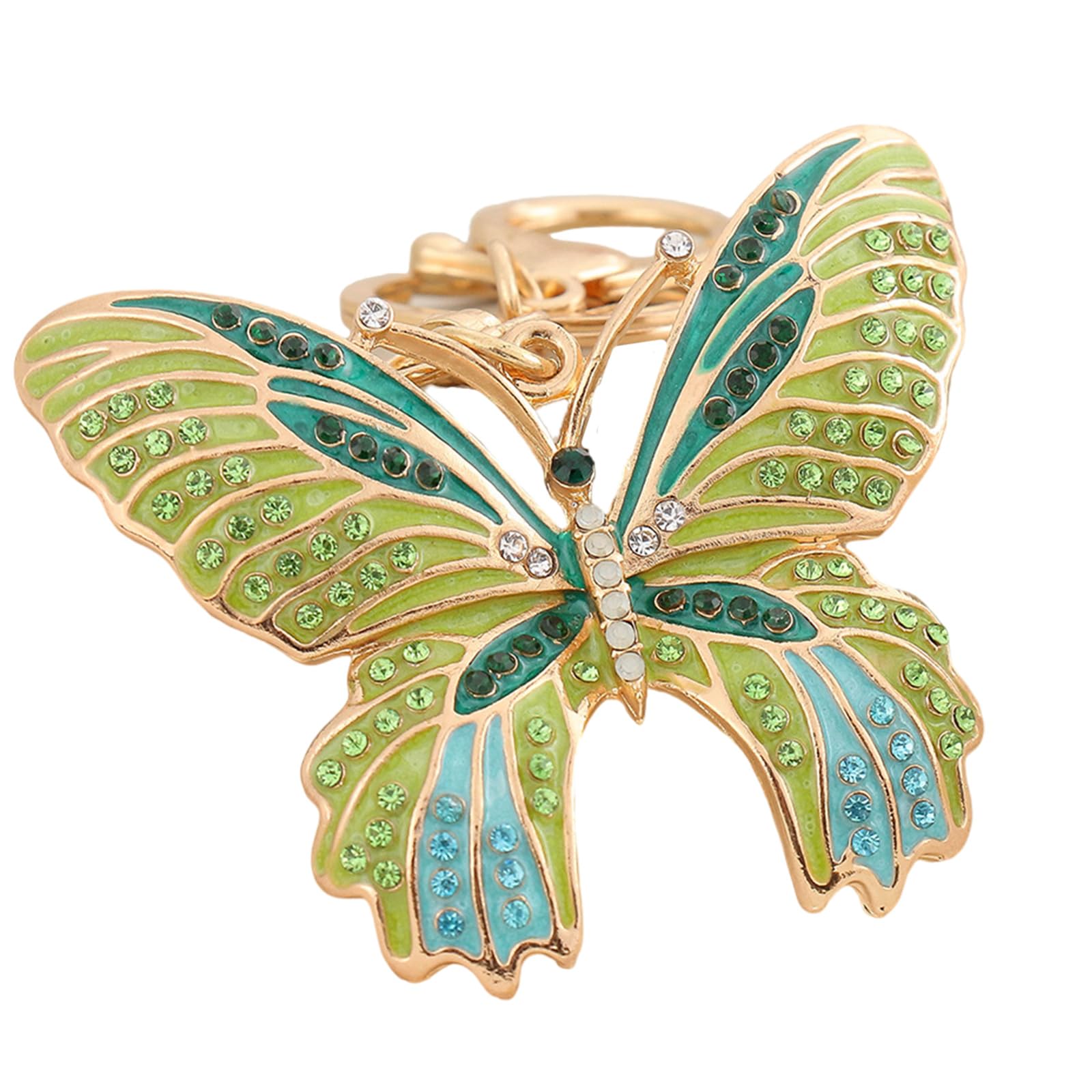 Tsophreniq Butterfly Keychain Pendant Sweet Crystal Hanging Decorations Keyring Charm for Purse Handbag Backpack Keychain