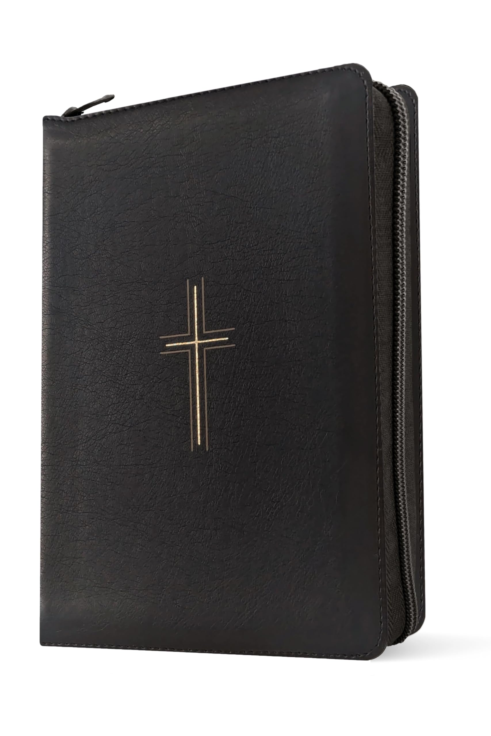 NLT Compact Giant Print Zipper Bible, Filament Enabled (Leatherlike, Black Cross, Red Letter): New Living Translation, Black Cross, Leatherlike, ... Letter, With Ribbon Marker and Zip Fastener