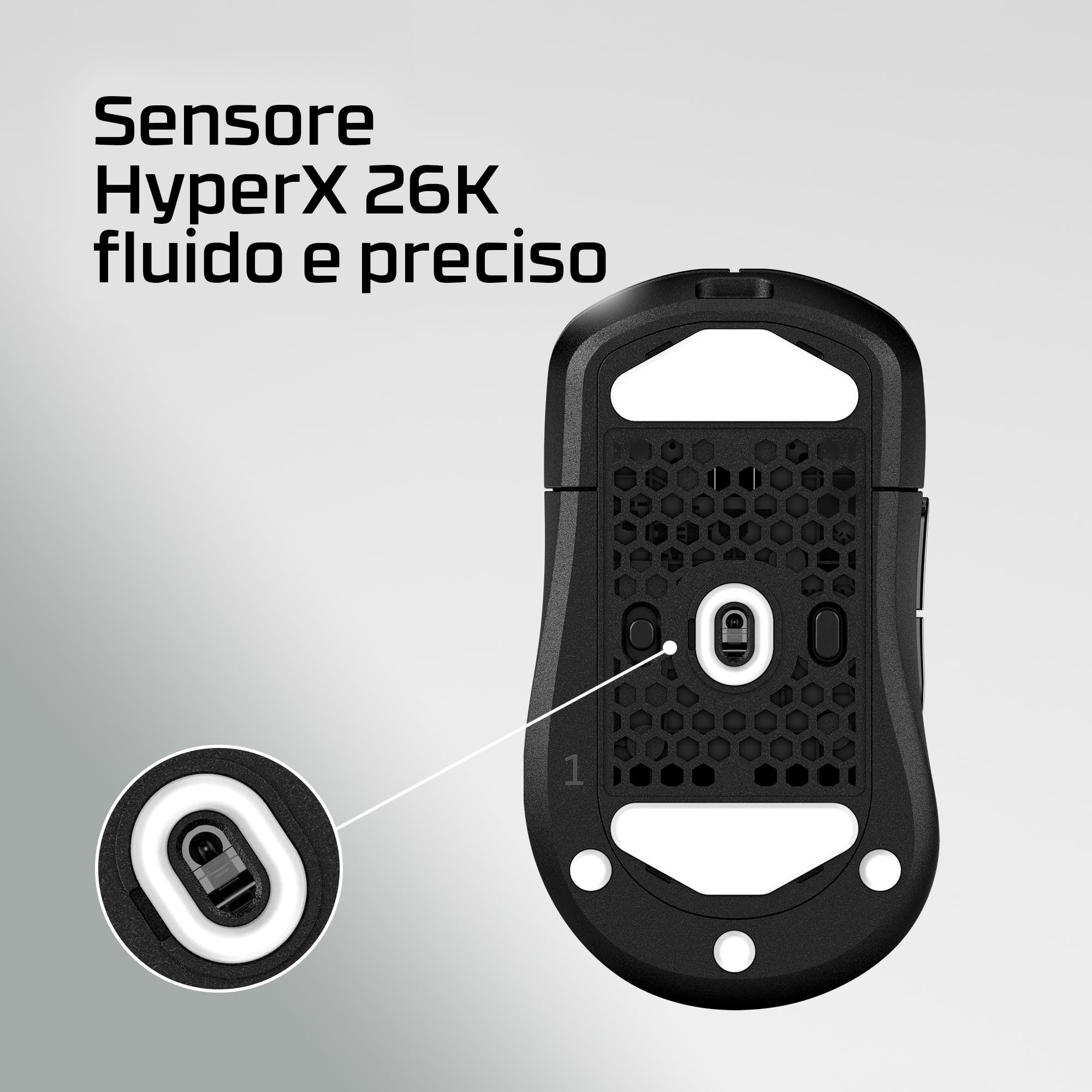 HyperX Pulsefire Saga Pro Wireless Gaming Mouse – 4K Wireless Polling, 2.4GHz e Bluetooth, design modulare con 16 regolazioni, durata della batteria 90h, 72g Ultraleggero, software NGENUITY, NVIDIA