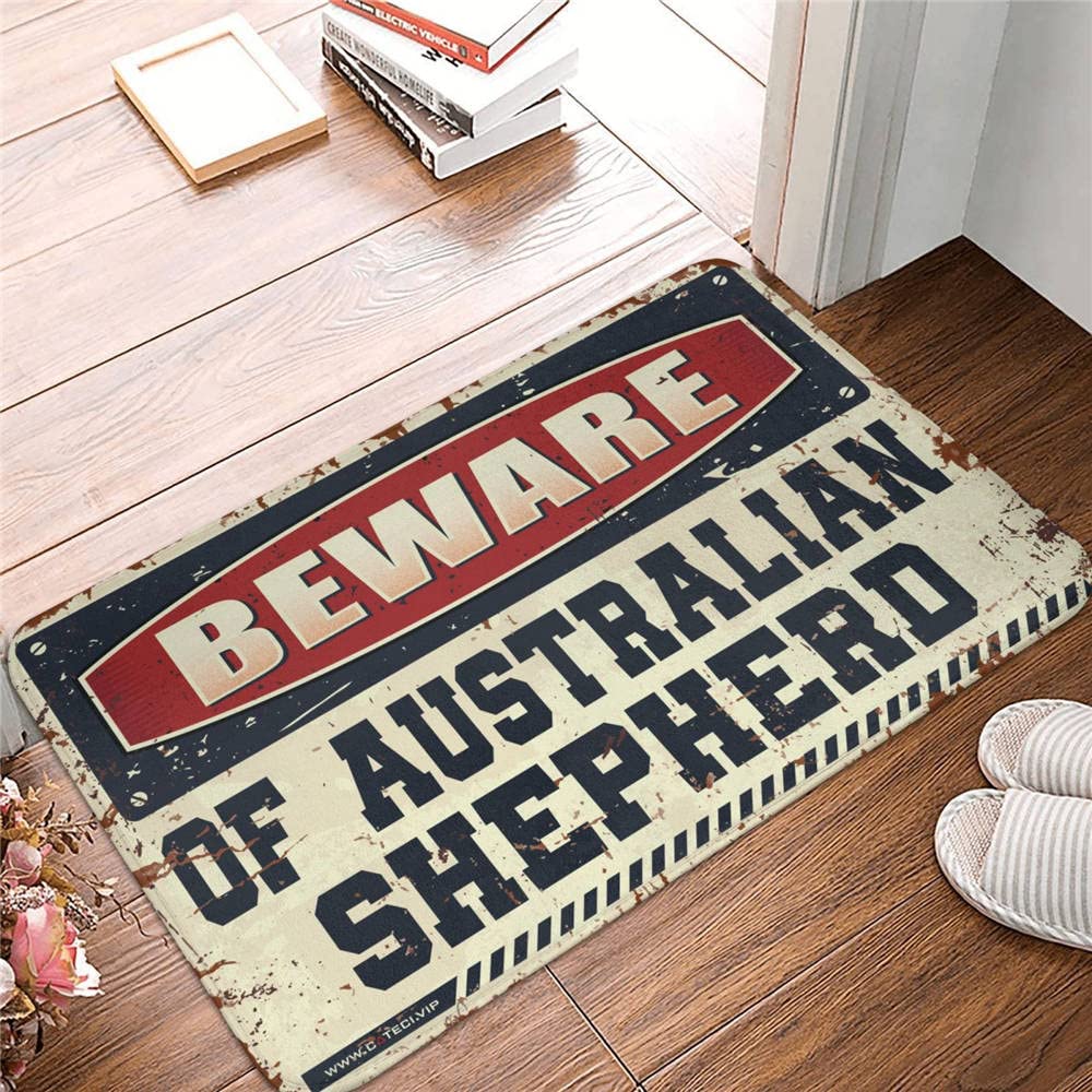 Paillasson extérieur Berger Australien et tapis de bain antidérapant humour 50x80 cm