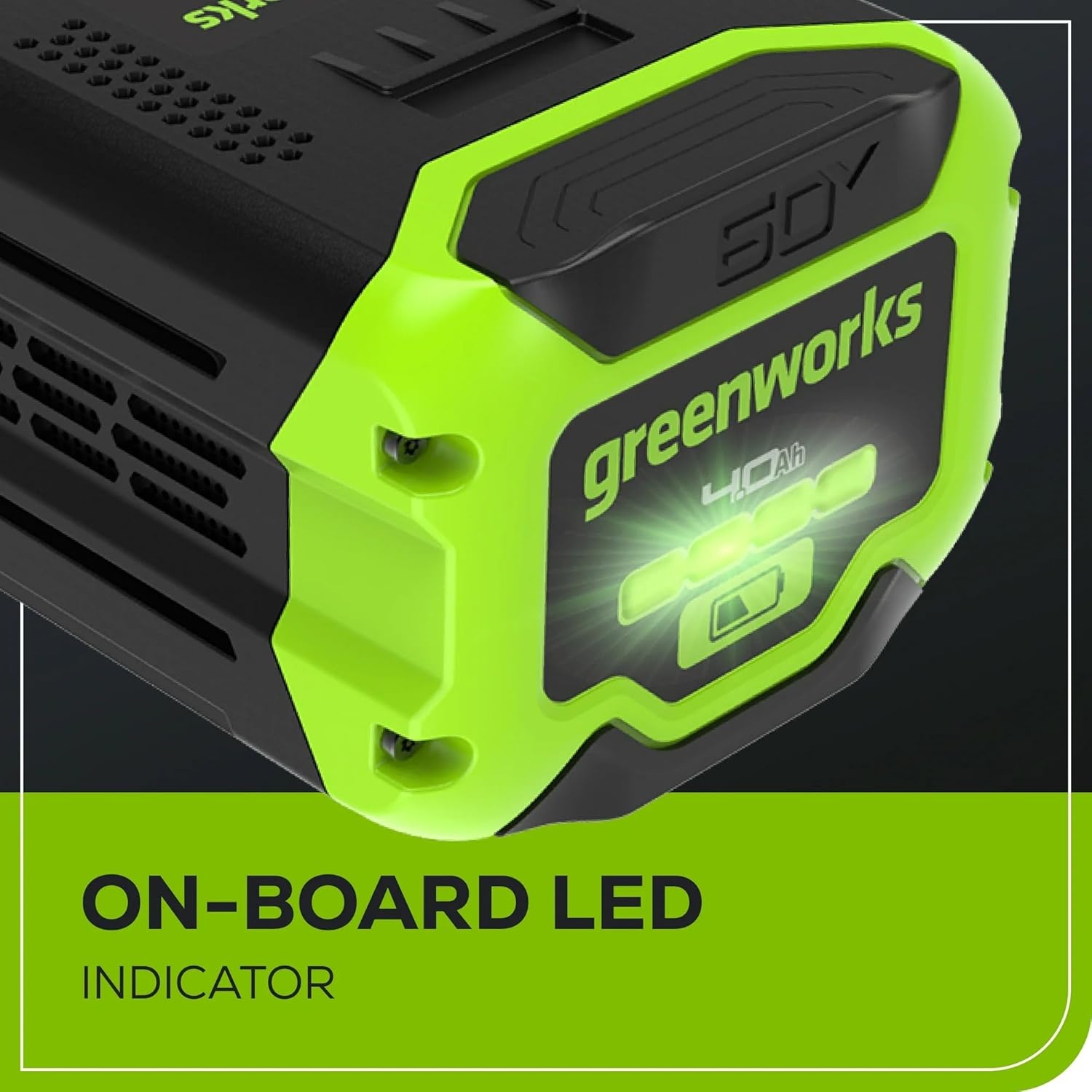 Greenworks 60V 4.0AH Ultra Power Battery | Provides Fade-Free Power for Maximum Performance | Compatible with 75+ Greenworks Tools