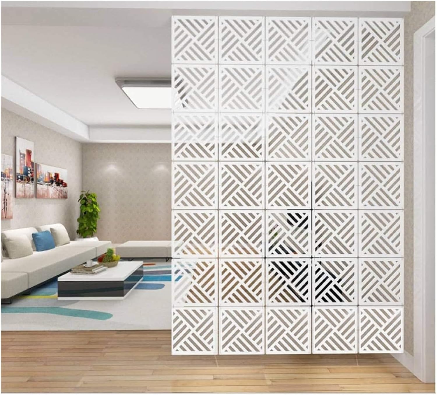 Hanging Room Divider for Home & Office - Privacy Screens & Room Partition for Bedroom, Dining, Hotel, Restaurant - Easy Installation with Accessories