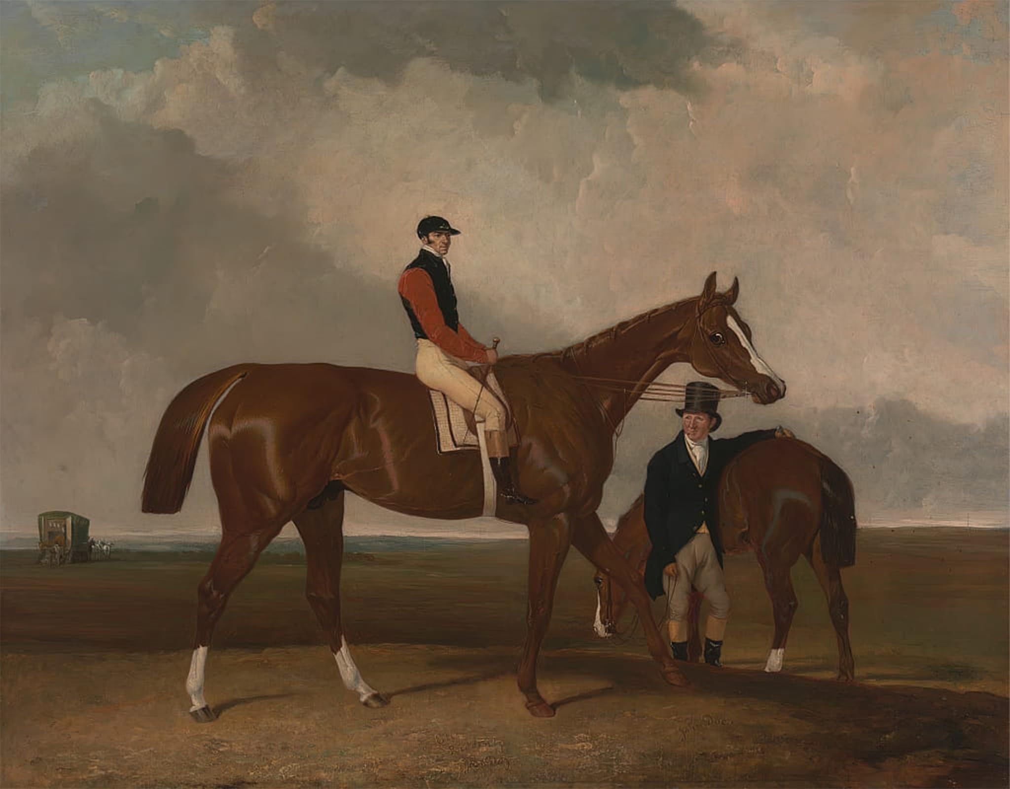 ARTXLXXBN Famous Print Painting Colorful Art Print Elis At Doncaster Ridden by Abraham Canvas Art Decorations for Home Decor 60x90cm