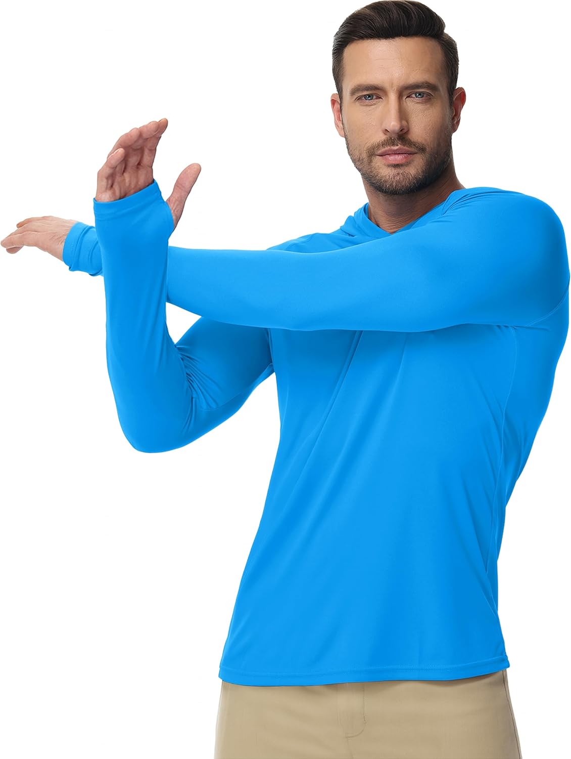 Boladeci Men's UPF 50+ Sun Protection Lightweight Hoodie Shirts Long Sleeve Fishing Shirt SPF UV Hiking Swim - Image 2