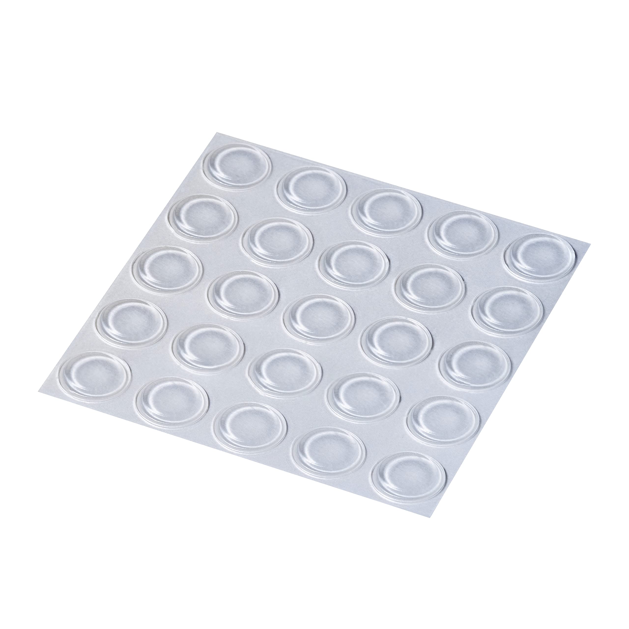 Happy Bananas Self Adhesive Rubber Feet, Clear Flat Topped Bumper Pads for Crafts, Coasters, Glass - 12.7mm x 1.8mm (25)