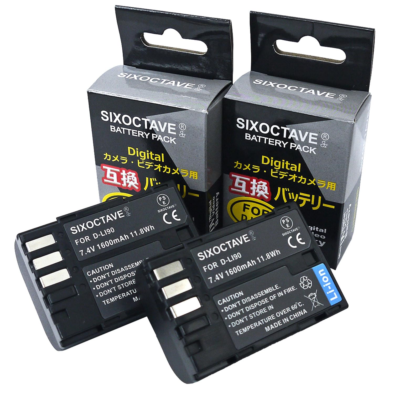 Amazon | SIXOCTAVE D-LI90 D-LI90P 互換 バッテリー 2個セット