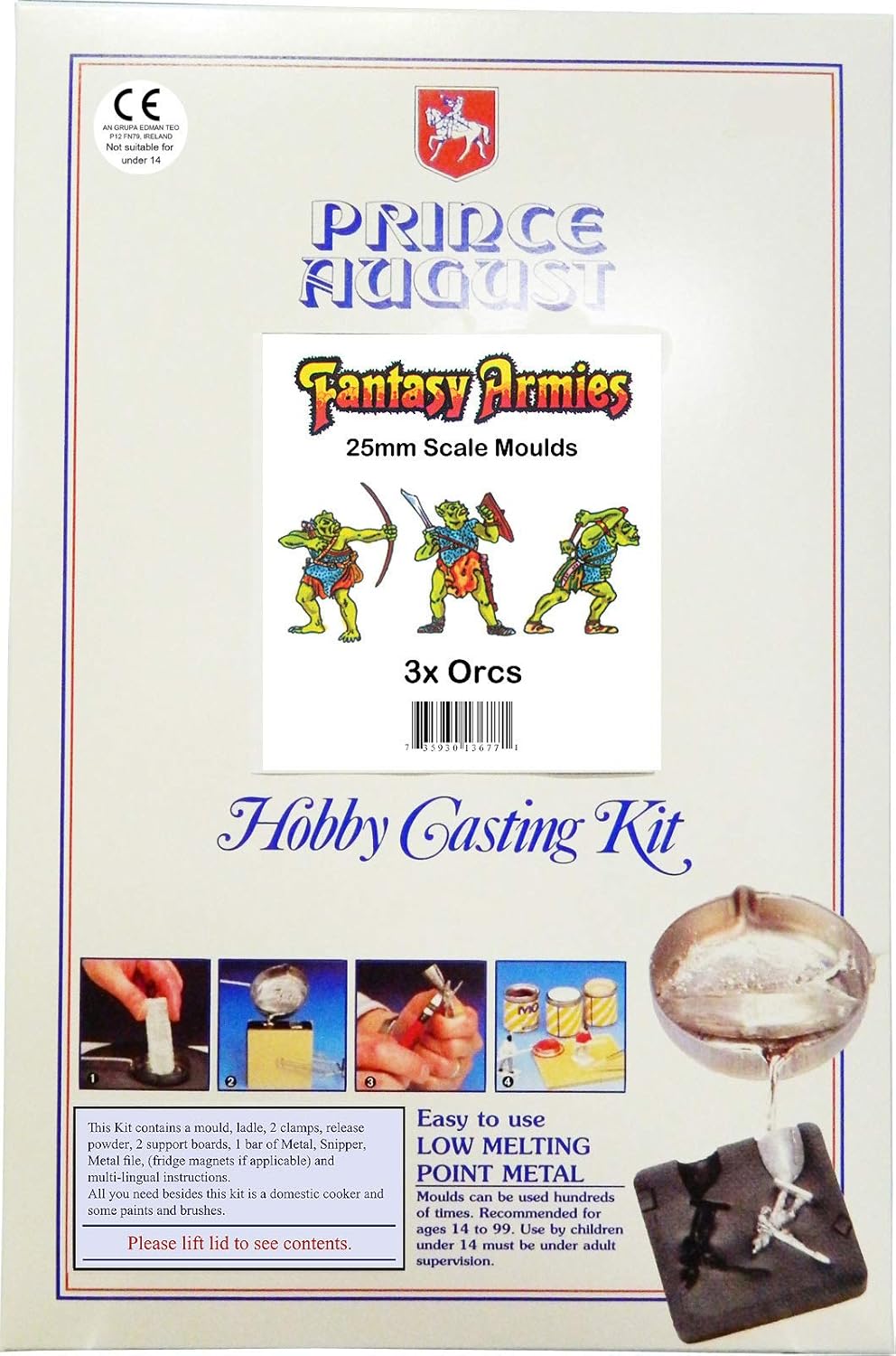 Prince August Hobby Casting stampo - 3x Fantasy 25mm Elven Knights PA692