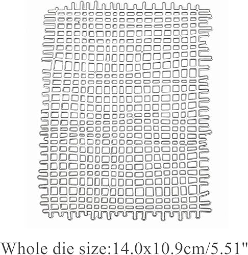 Miniatura 2 de Fondo de red de pescado, troqueles de metal, plantillas de marco de textura de arpillera, plantillas de manualidades, tarjetas de corte, troqueles