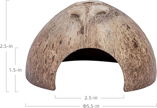 Miniatura 7 de Niteangel Paquete de 2 escondites de reptil de coco natural lagarto araña y acuario