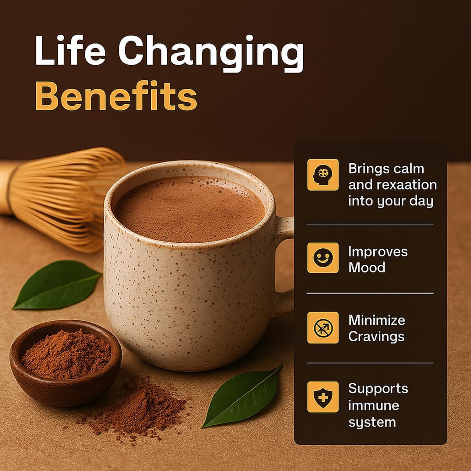 Cacao in polvere ad alto contenuto di flavanoli, supporta la circolazione,1 Pcs