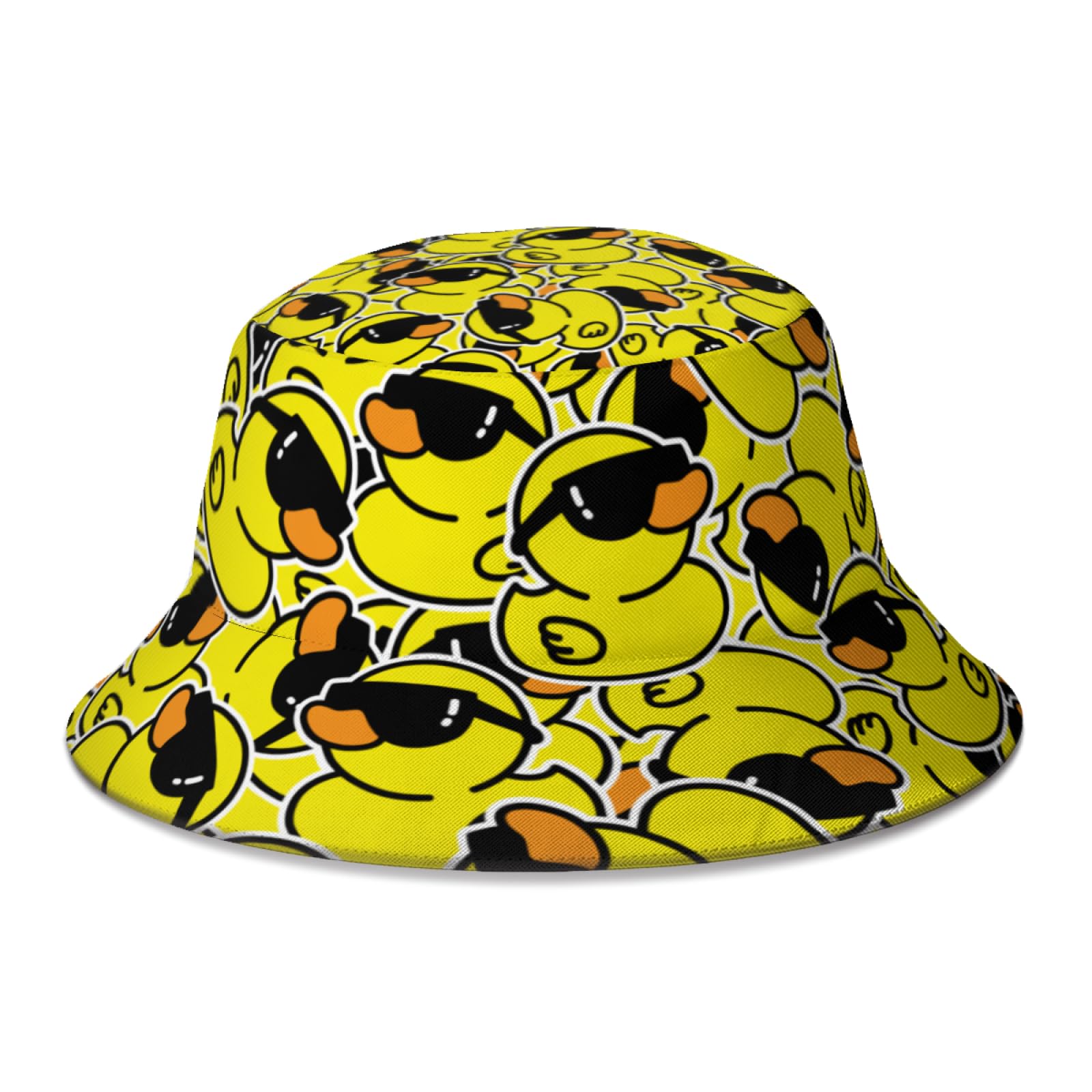 TOTATNONCute Duck Bucket Hats Fashion Beach Sun Cap Packable Outdoor Fisherman Hat for Women and Men