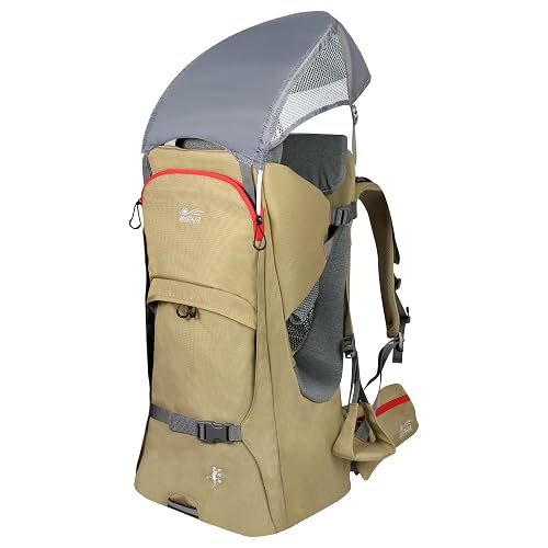 WIPHA Toddler Hiking Carrier with Sun Canopy, Sand