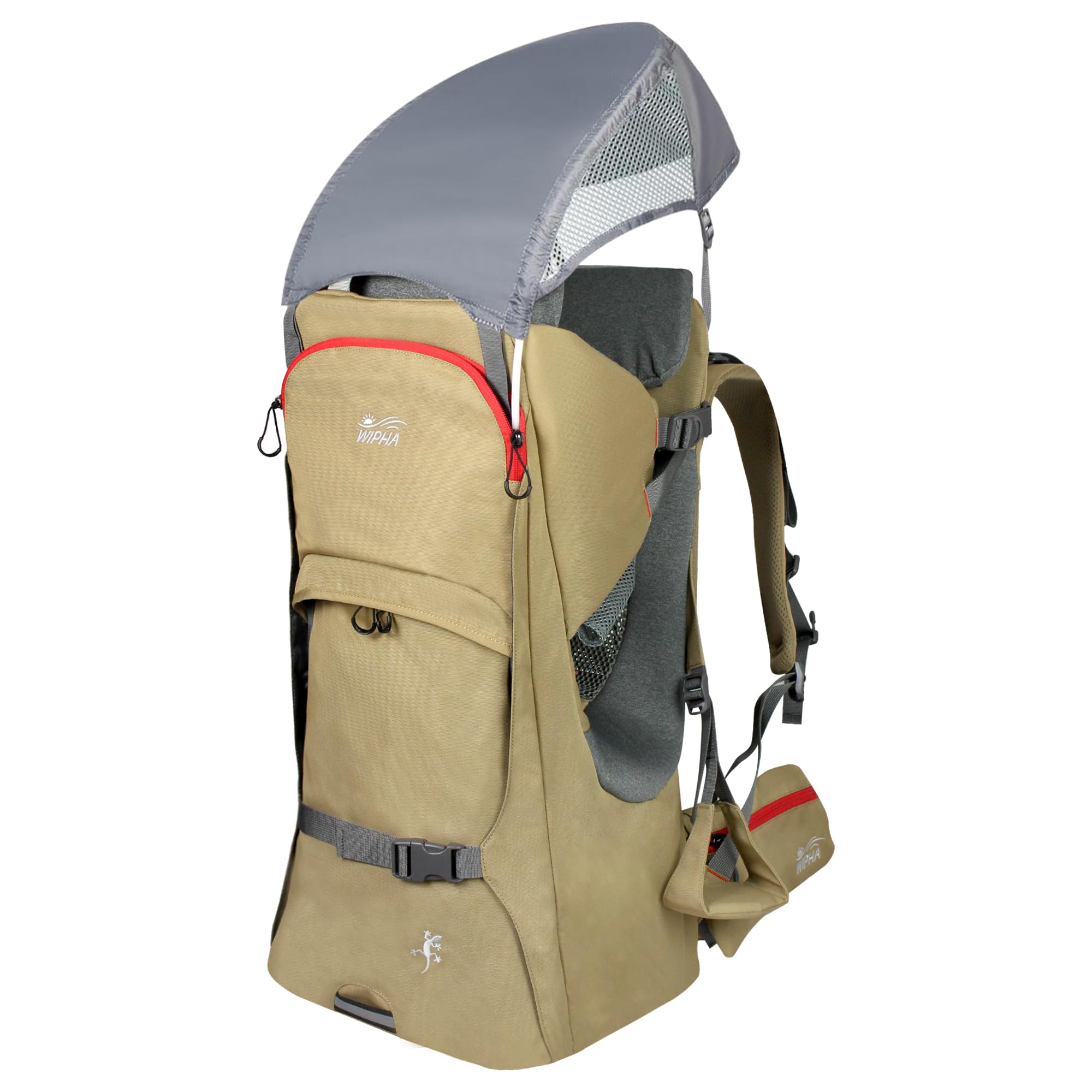 WIPHA Toddler Hiking Carrier, Baby Backpack with Sun Canopy & Storage, Sand | Ergonomic C…