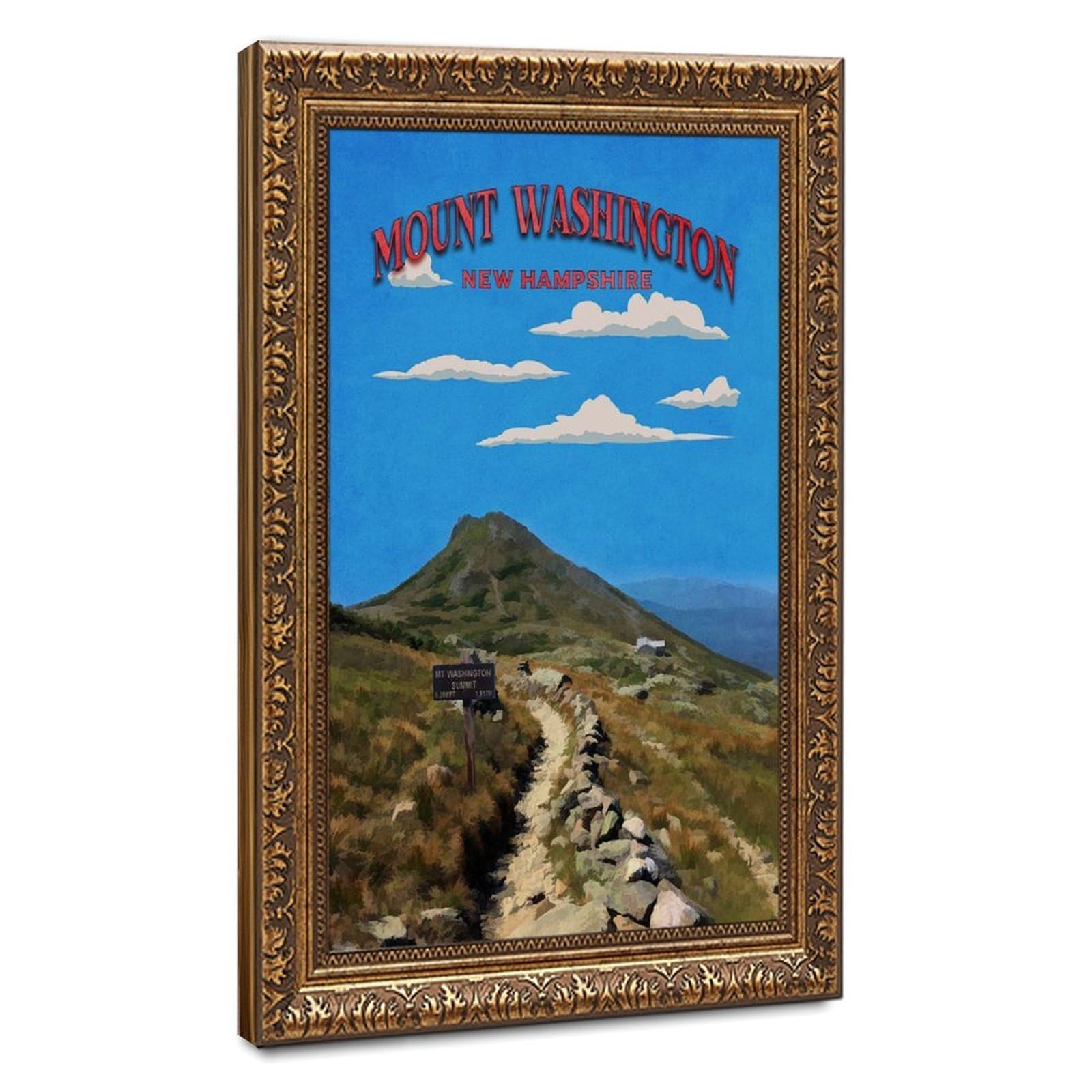 Bareronor Washington Mountain View Canvas Poster Bedroom Decor Landscape Office Room Decor Gift 24" L X 36" W