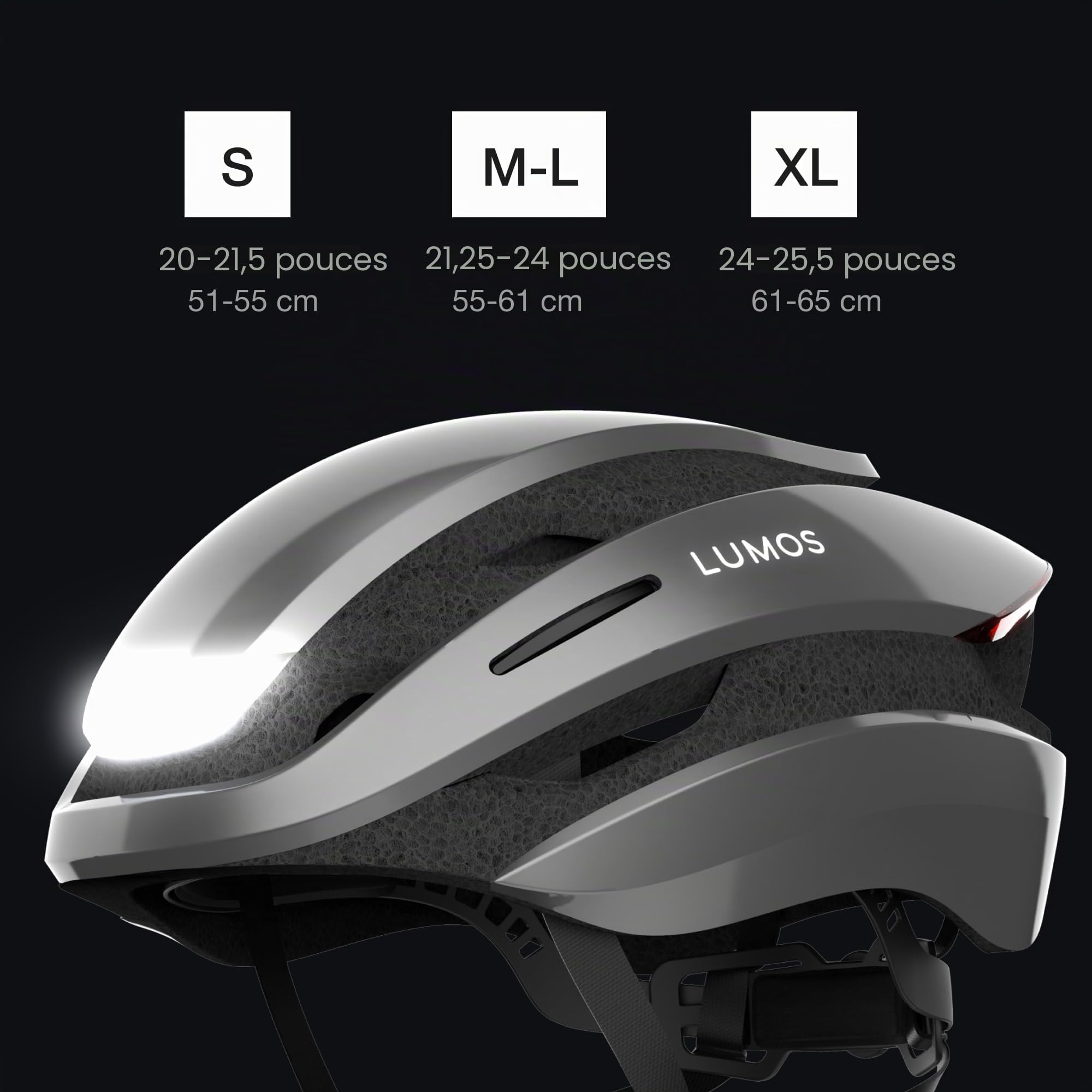 Lumos Casque Ultra Smart | Casque de Vélo | Feux Avant et Arrière (LED) | Clignotants | Feux Stop | Connexion Bluetooth | Adulte: Homme, Femme (Charbon Black, Size : M-L) MIPS