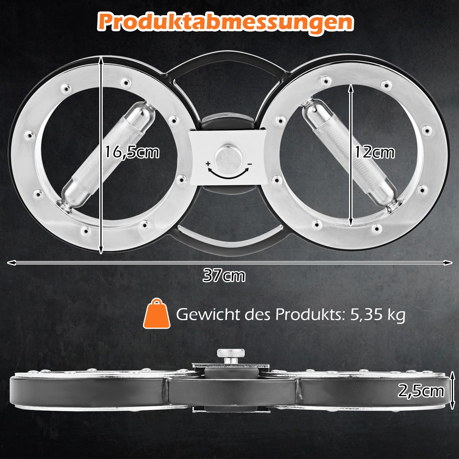 GOPLUS Burn Machine 5,35 kg, Rotator Maschine mit 360 Grad drehbar, Widerstand einstellbar, Hand- und Unterarmtrainer für Männer und Frauen, Armtrainer für Zuhause und Fitnessstudio