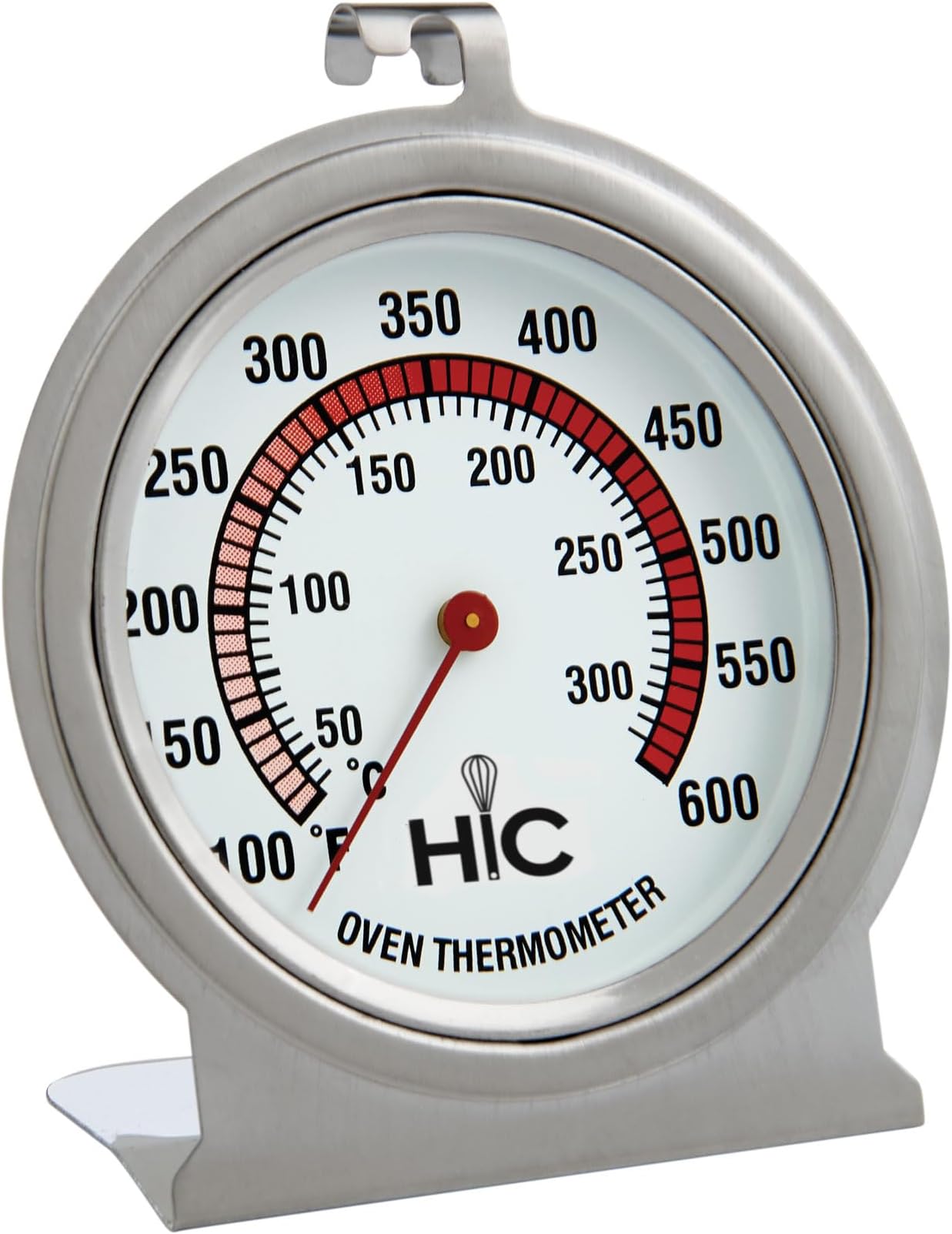 HIC Roasting Oven Thermometer, Large 2.5-Inch Easy-Read Face, Stainless Steel