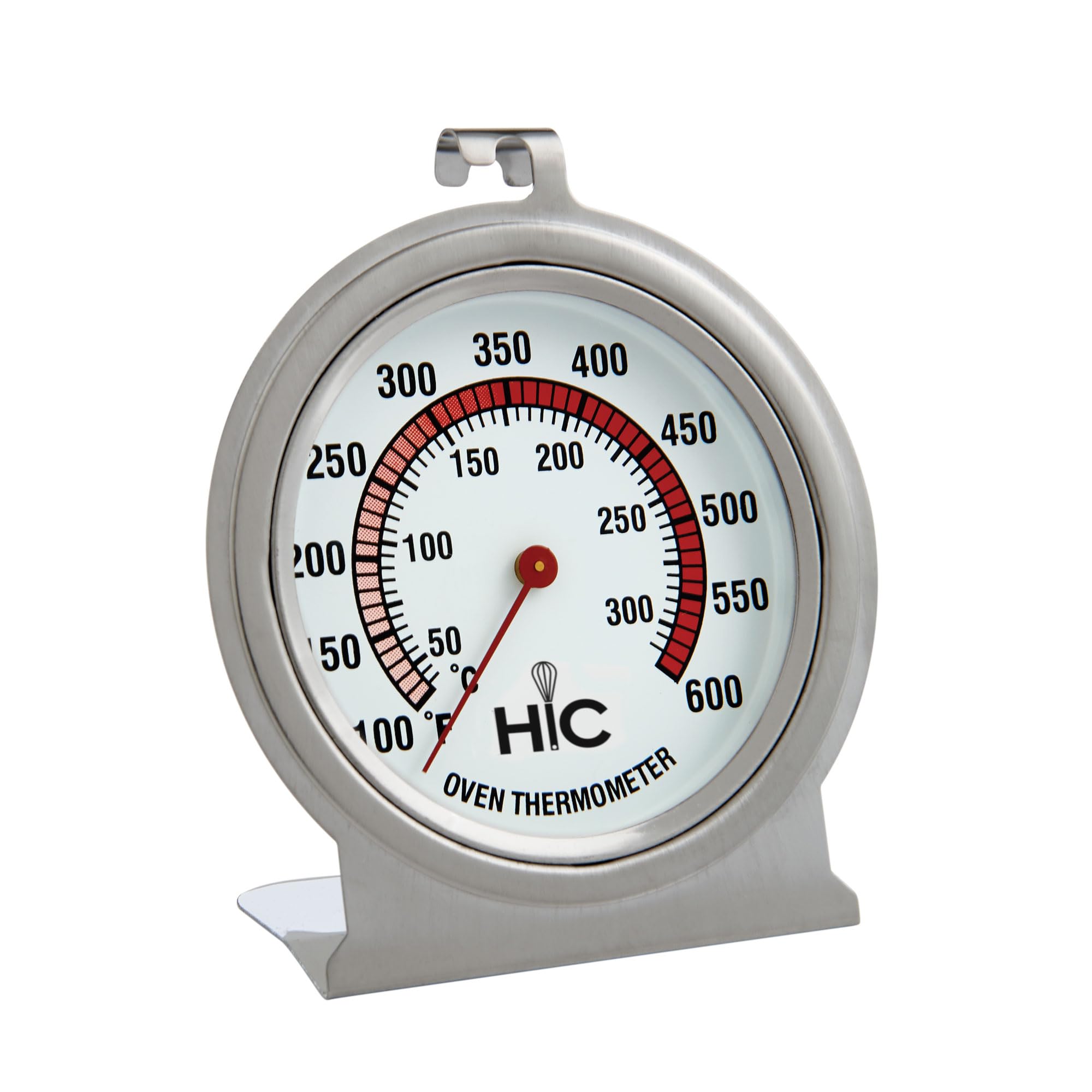 HIC Roasting Oven Thermometer, Large 2.5-Inch Easy-Read Face, Stainless Steel