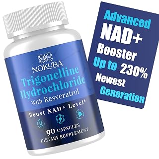 NAD Supplement - NMNH Alternative with Trigonelline HCL 500mg & Resveratrol - NAD+ Precursors Plant Extraction - Support Cellular Energy & Healthy Aging & Brain for Women & Men - 90 Capsules - Amazon product rated Grade B