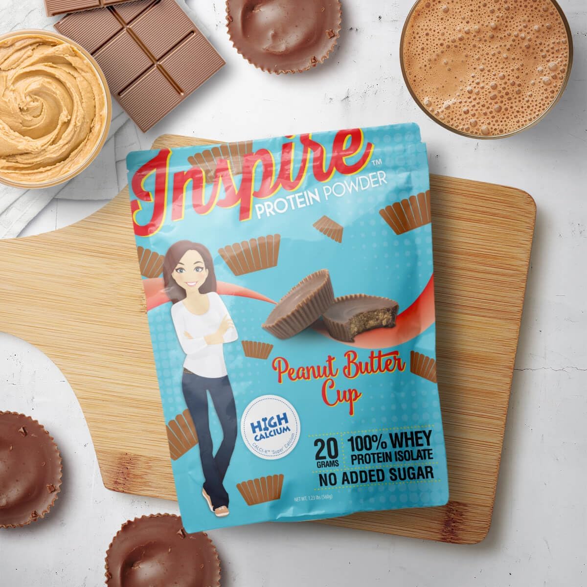 Bariatric Eating Inspire Peanut Butter Cup 20g Whey Protein Isolate Powder with Calcium (20 Servings)