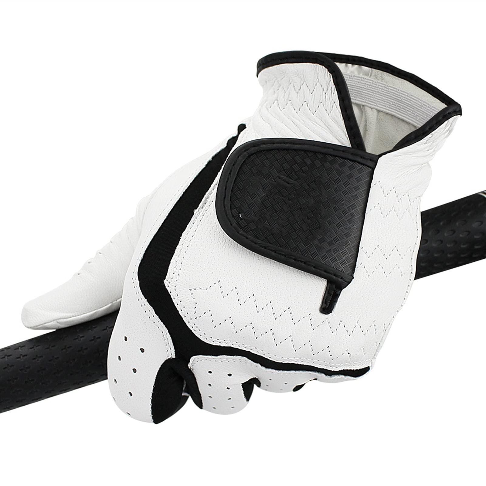 Golfhandschuhe Herren, Golfhandschuhe 6. STCK Herren Golfhandschuhleder atmungsaktive Golfhandschuhe für Männer, die auf der linken Hand Nicht verrutscht sind